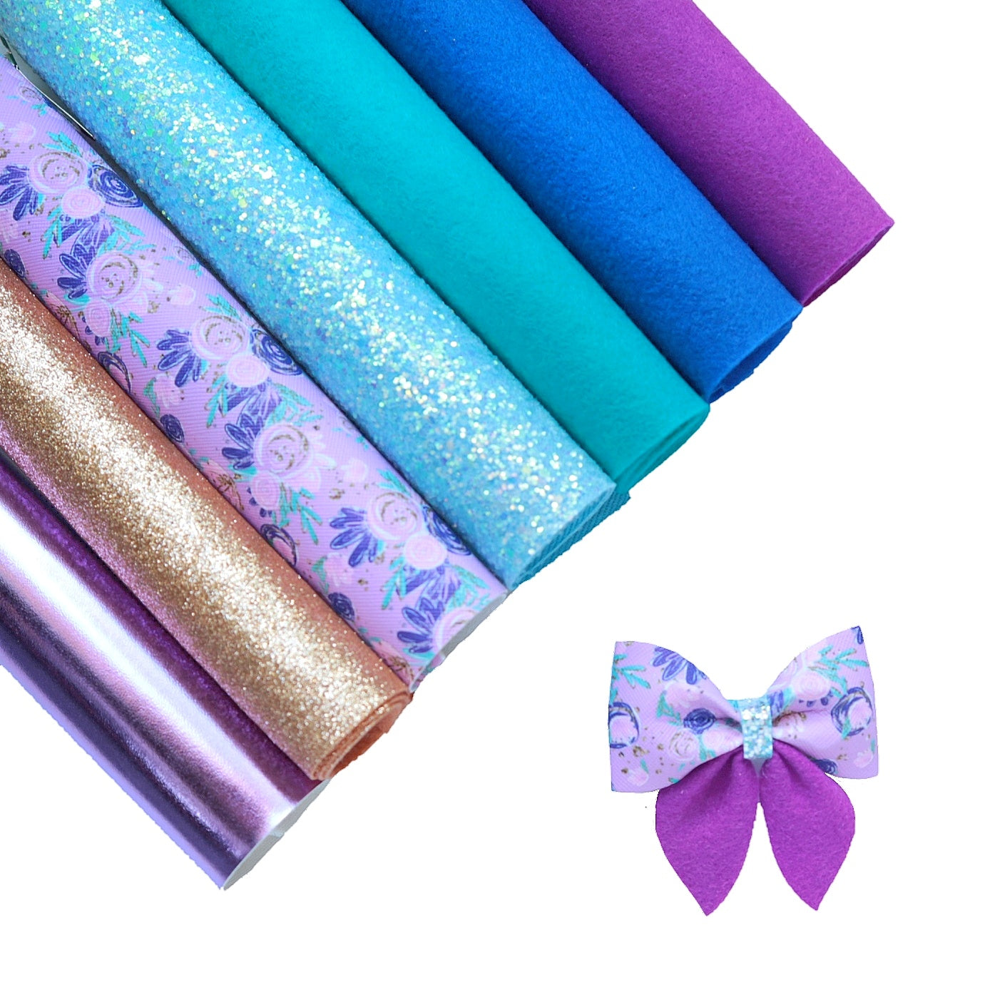 SYNTHETIC LEATHER FAUX LEATHER FABRIC FELt 20X20 CM 7 PCS SET - Luxy Kraft