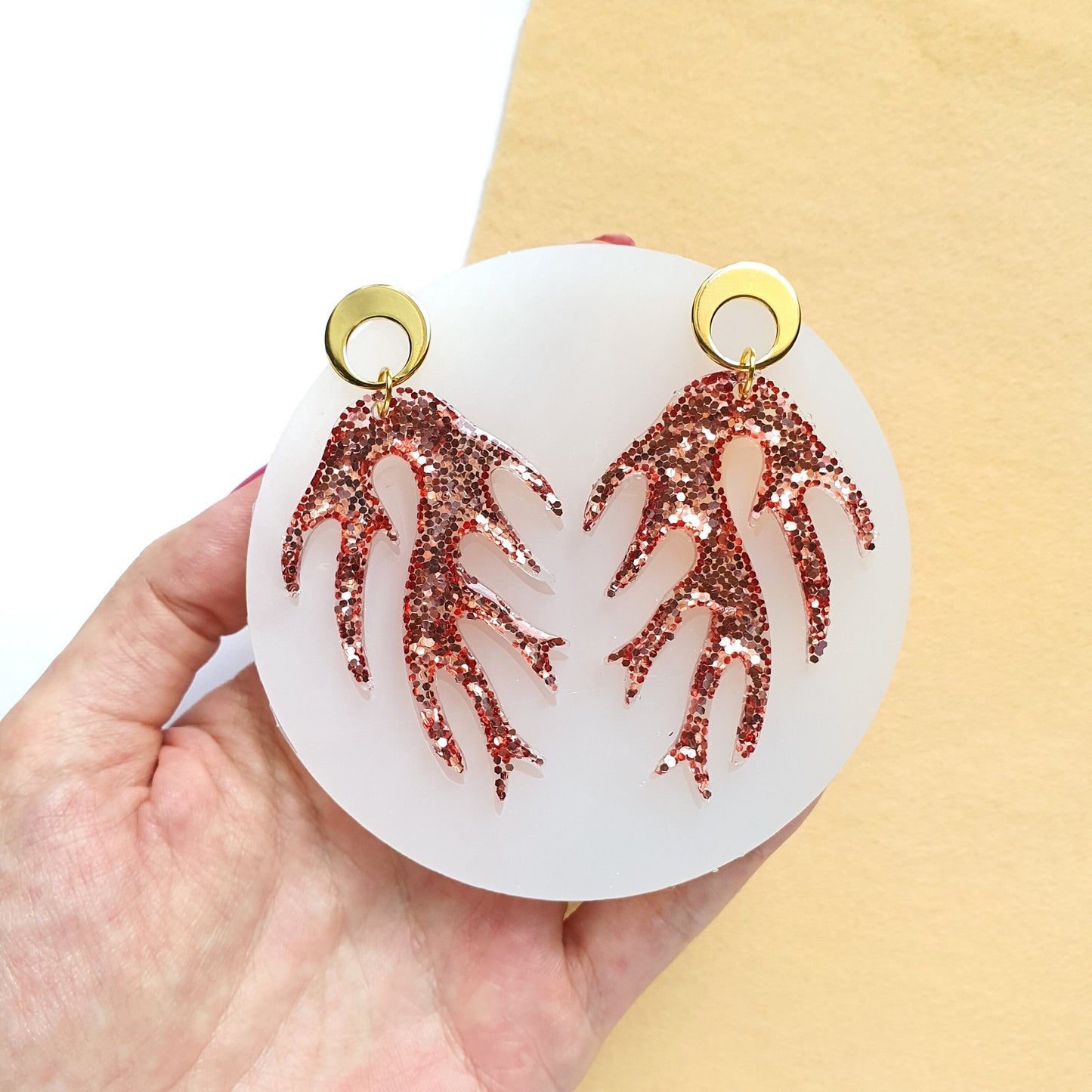 Silicone earrings mold "Lightning" for resin and epoxy silicon mould