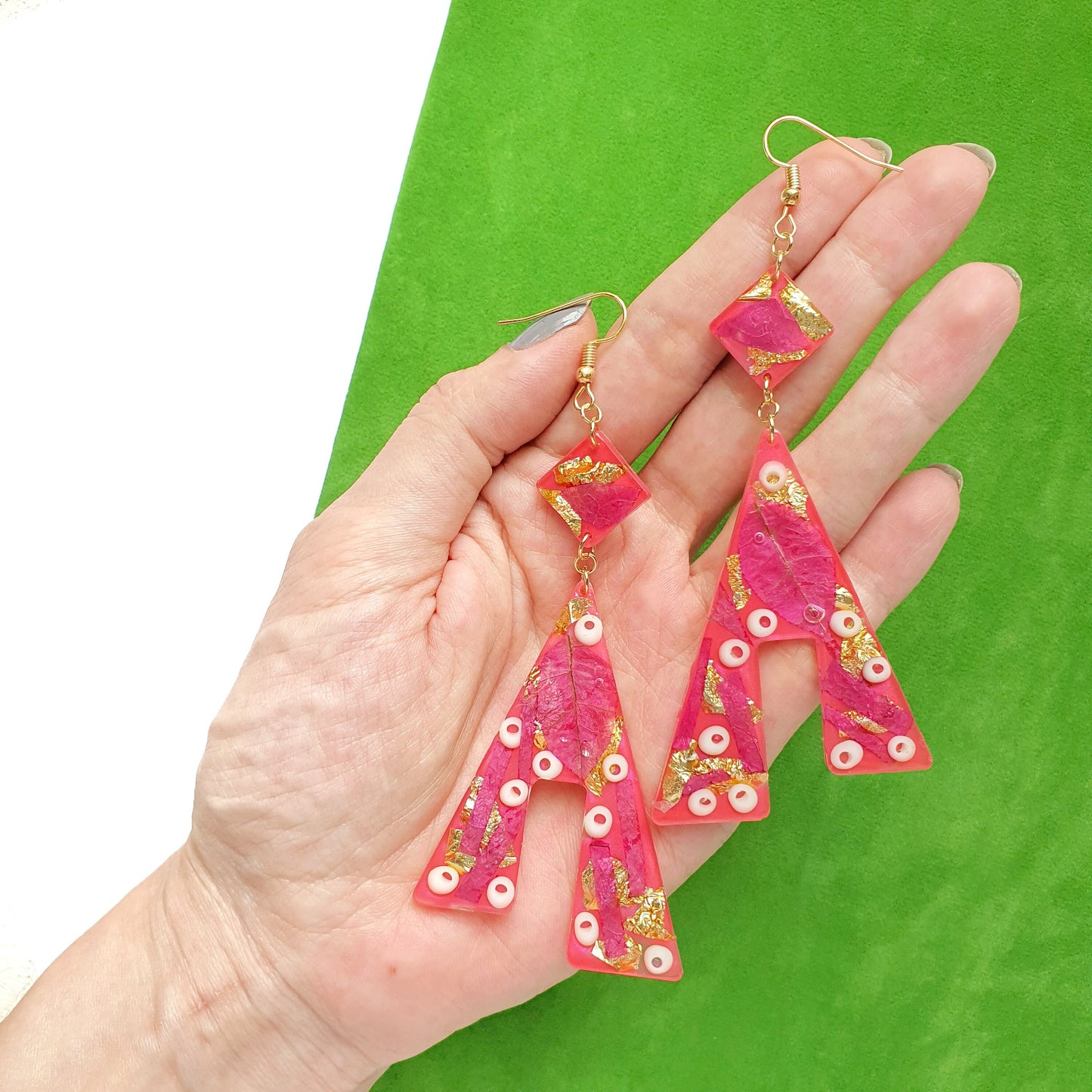 Silicone earrings mold for resin and epoxy 4 designs in 1 mold Geometry Jewelry mould