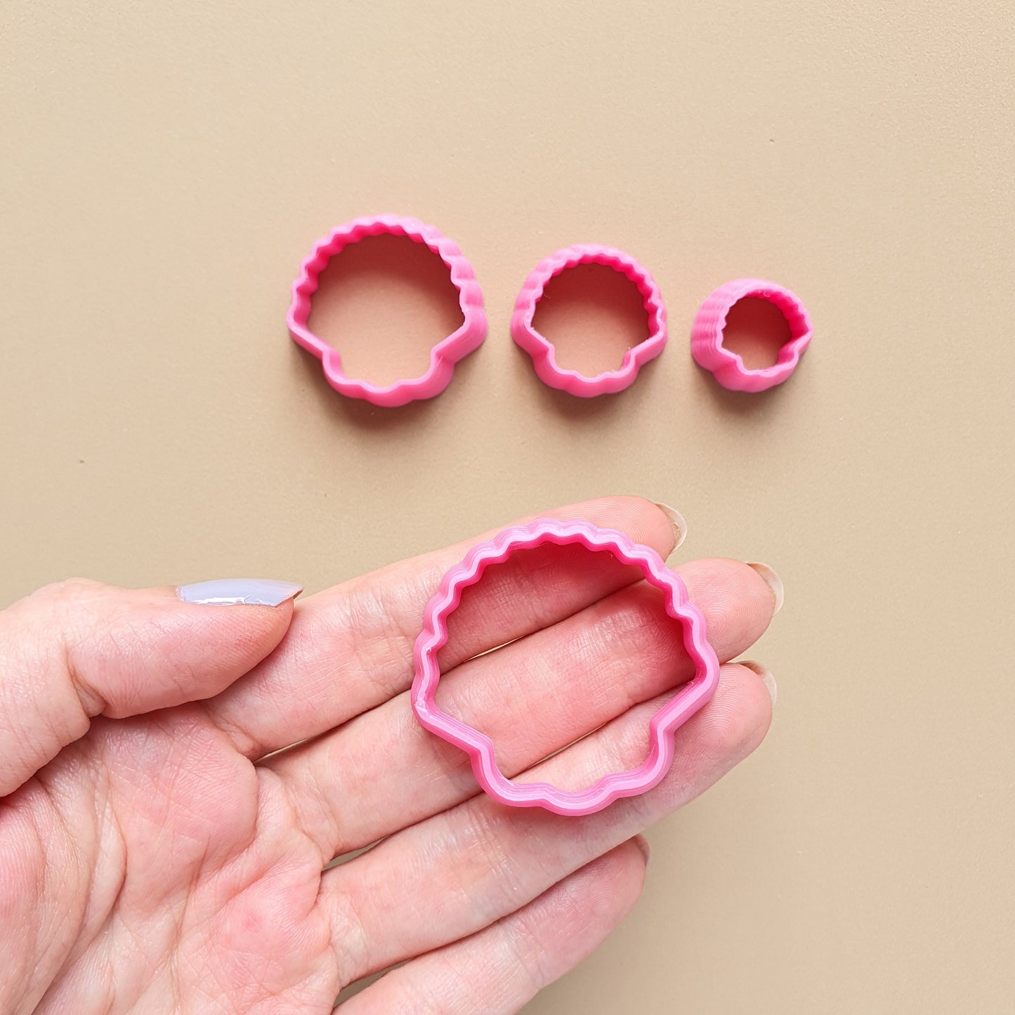 Shell Polymer clay 3D cutters set of 4 pcs - Luxy Kraft