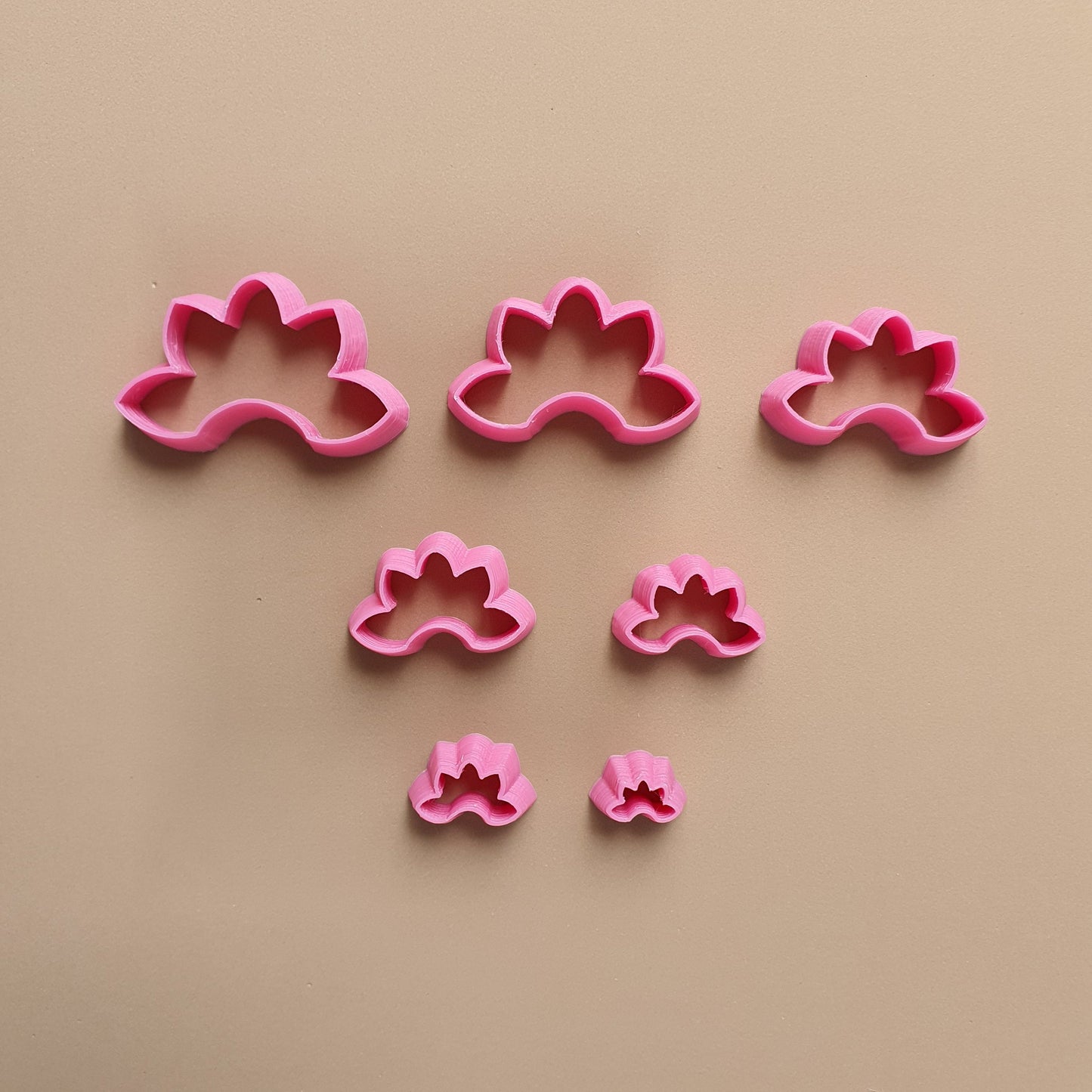 Flower Polymer clay 3D cutters set of 7 pcs - Luxy Kraft