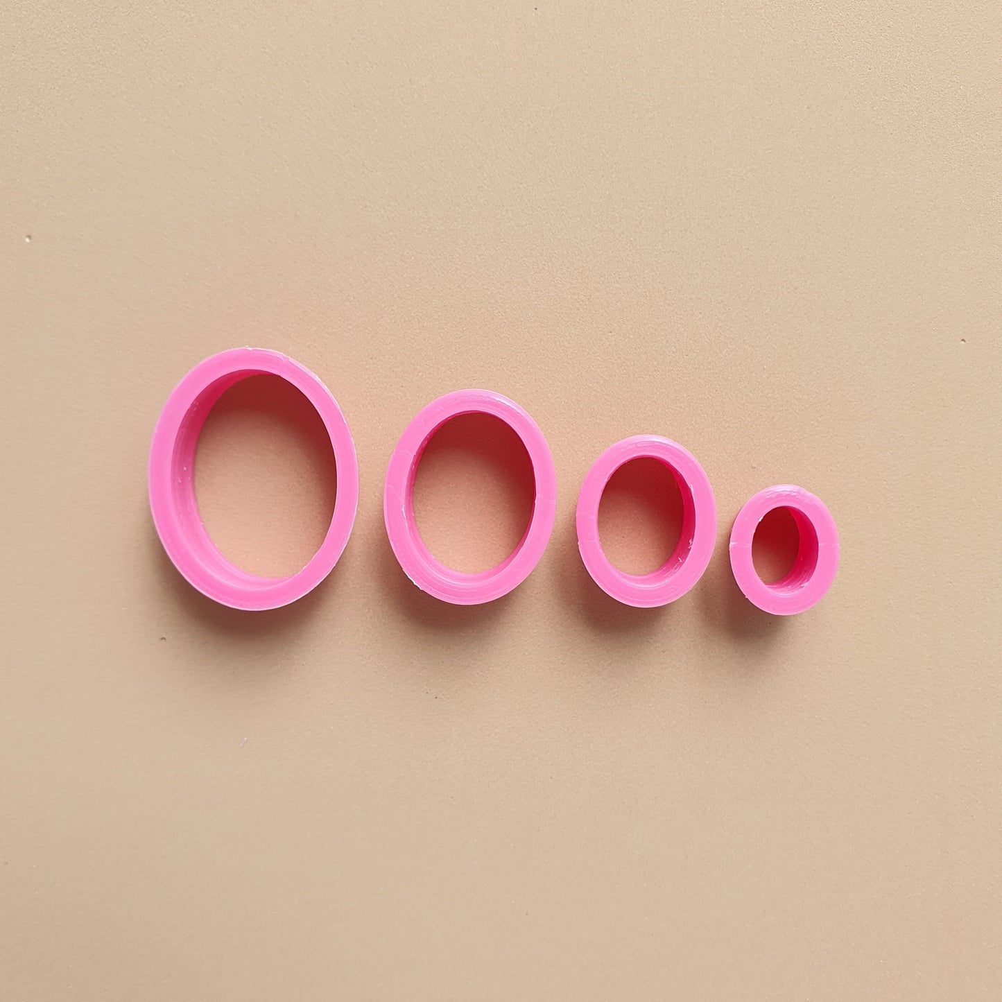 B grade Oval Polymer clay 3D cutters Geometry shapes cutters Polymer clay tools Earring mold Clay supplies Basic geometry shape cutters