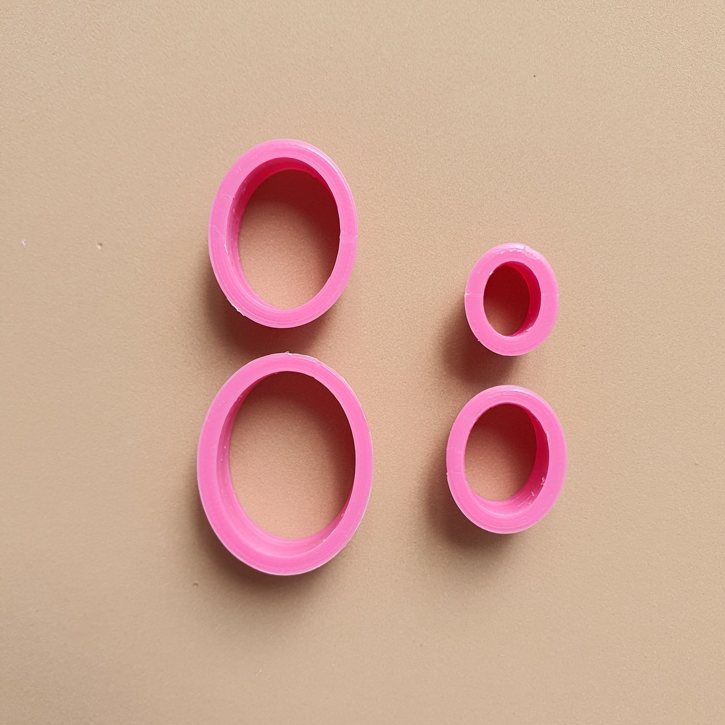 B grade Oval Polymer clay 3D cutters Geometry shapes cutters Polymer clay tools Earring mold Clay supplies Basic geometry shape cutters