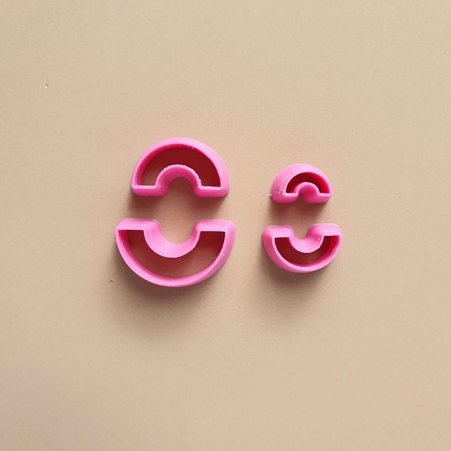 Rainbow Polymer clay 3D cutters Geometry shapes cutter set of 4 pcs - Luxy Kraft