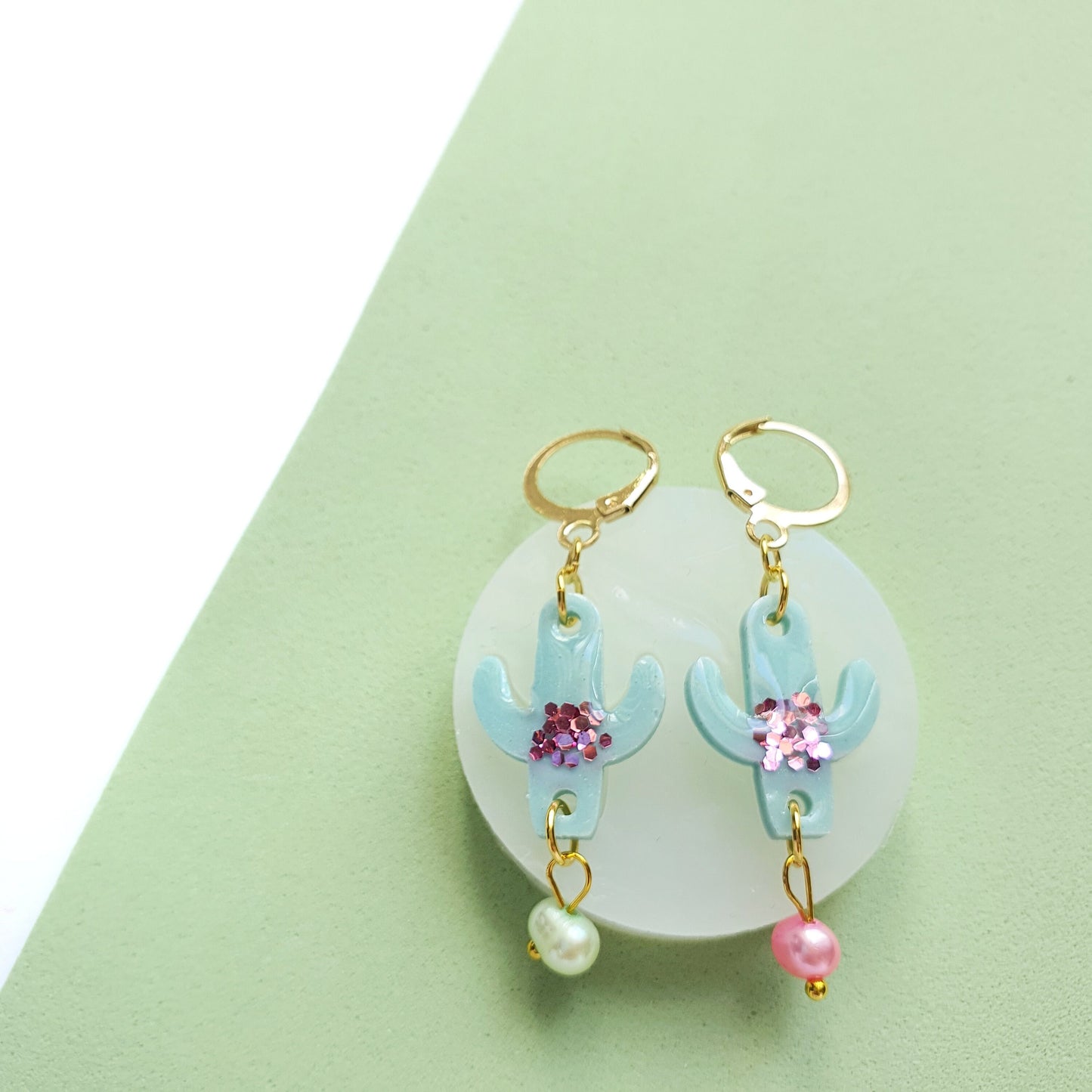 Silicone earrings mold "Cactus" mould for resin and epoxy