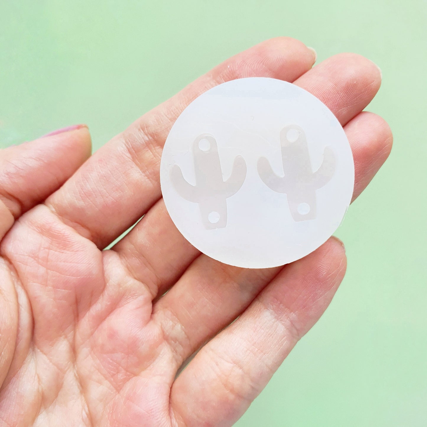 Silicone earrings mold "Cactus" mould for resin and epoxy