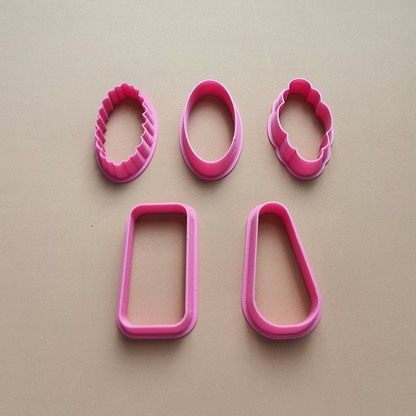 Hair clips Polymer clay 3D cutters set of 5 pcs - Luxy Kraft