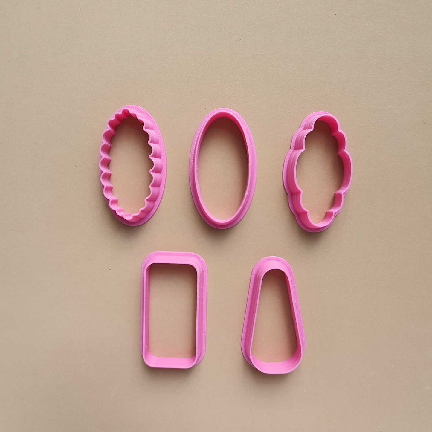 Hair clips Polymer clay 3D cutters set of 5 pcs - Luxy Kraft