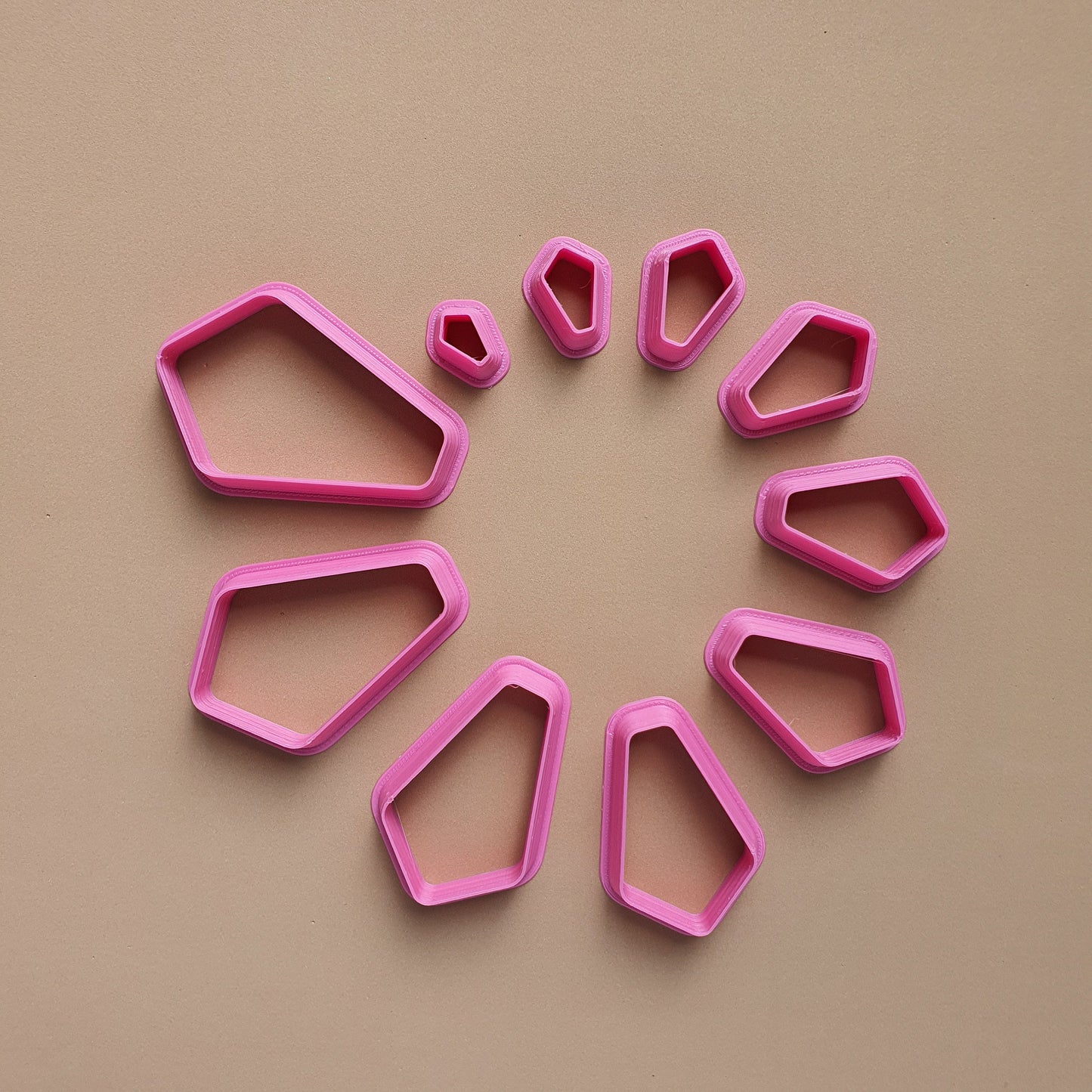 Polymer clay 3D cutters set "Tie Geometry shapes" - Luxy Kraft