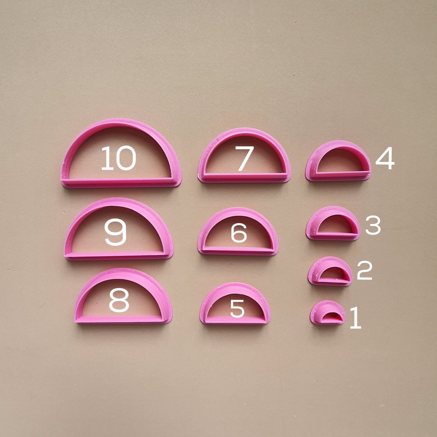 Polymer clay 3D cutters set "Semicircle Geometry shapes" - Luxy Kraft