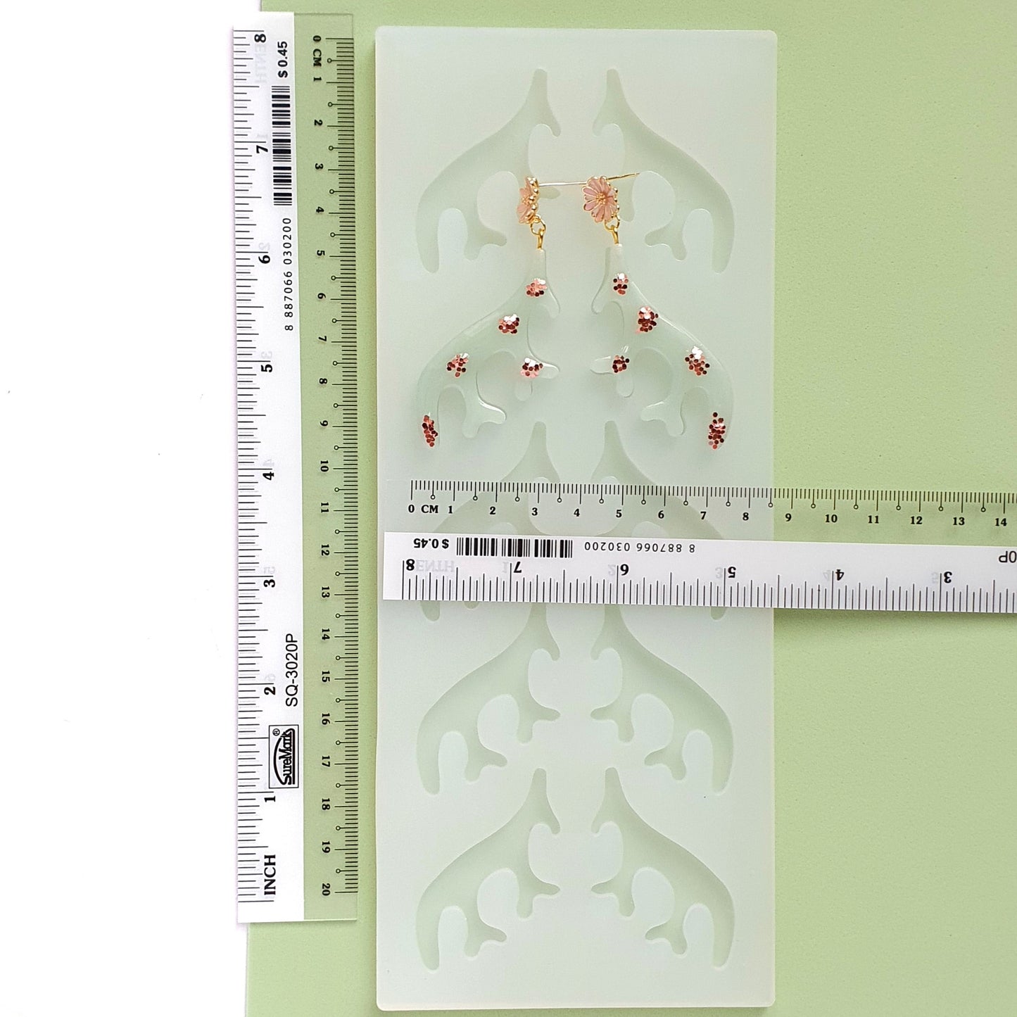 Silicone earrings mold "Reindeer, Elk horns" for resin and epoxy Christmas silicon mould 5 pairs horns - Luxy Kraft