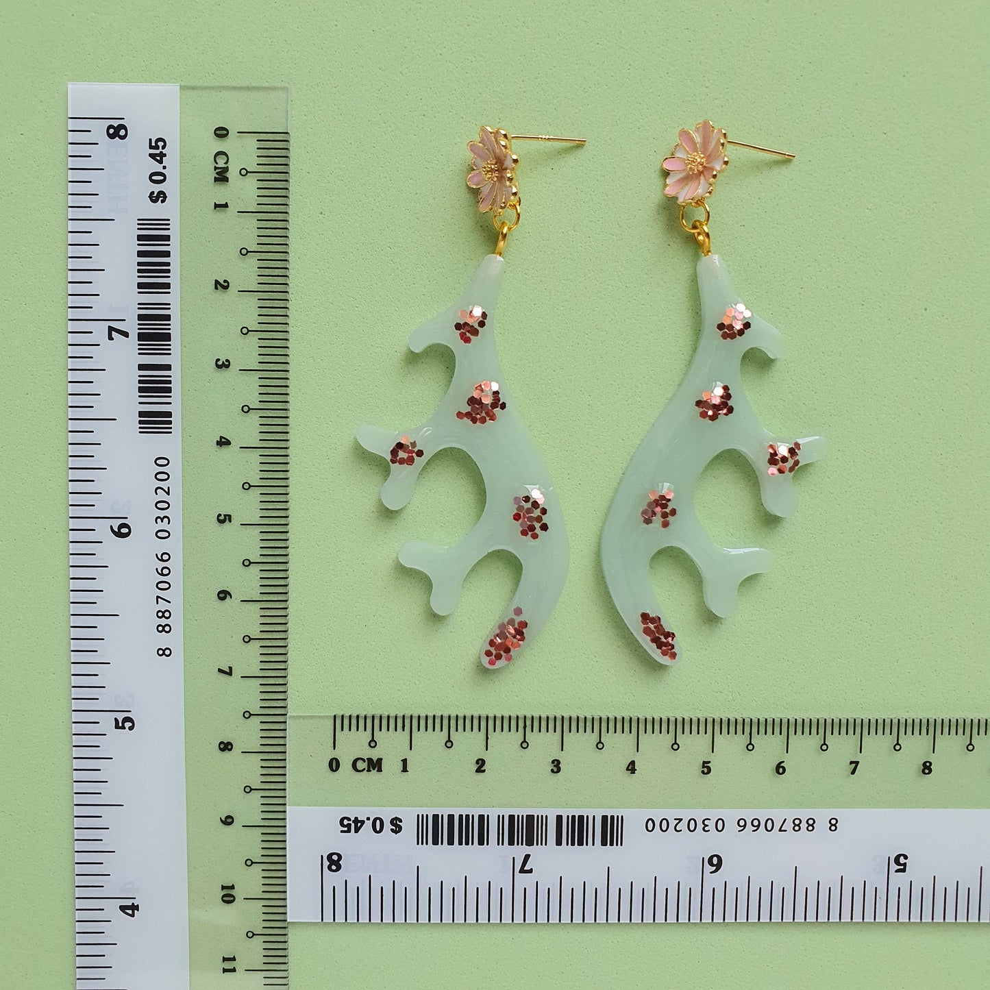 Silicone earrings mold "Reindeer, Elk horns" for resin and epoxy Christmas silicon mould 5 pairs horns - Luxy Kraft