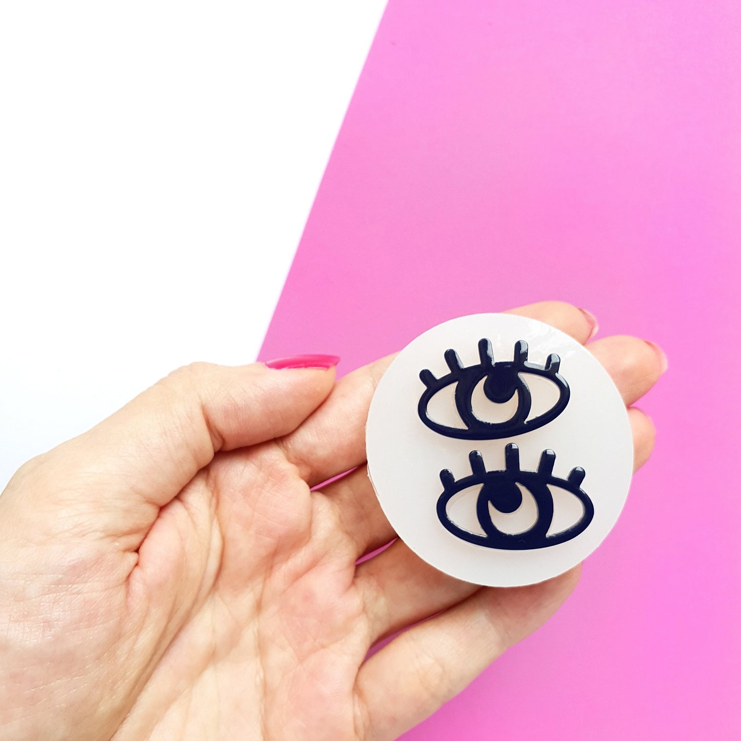 Silicone earrings mold "Eyes" mould for resin and epoxy for stud earrings - Luxy Kraft