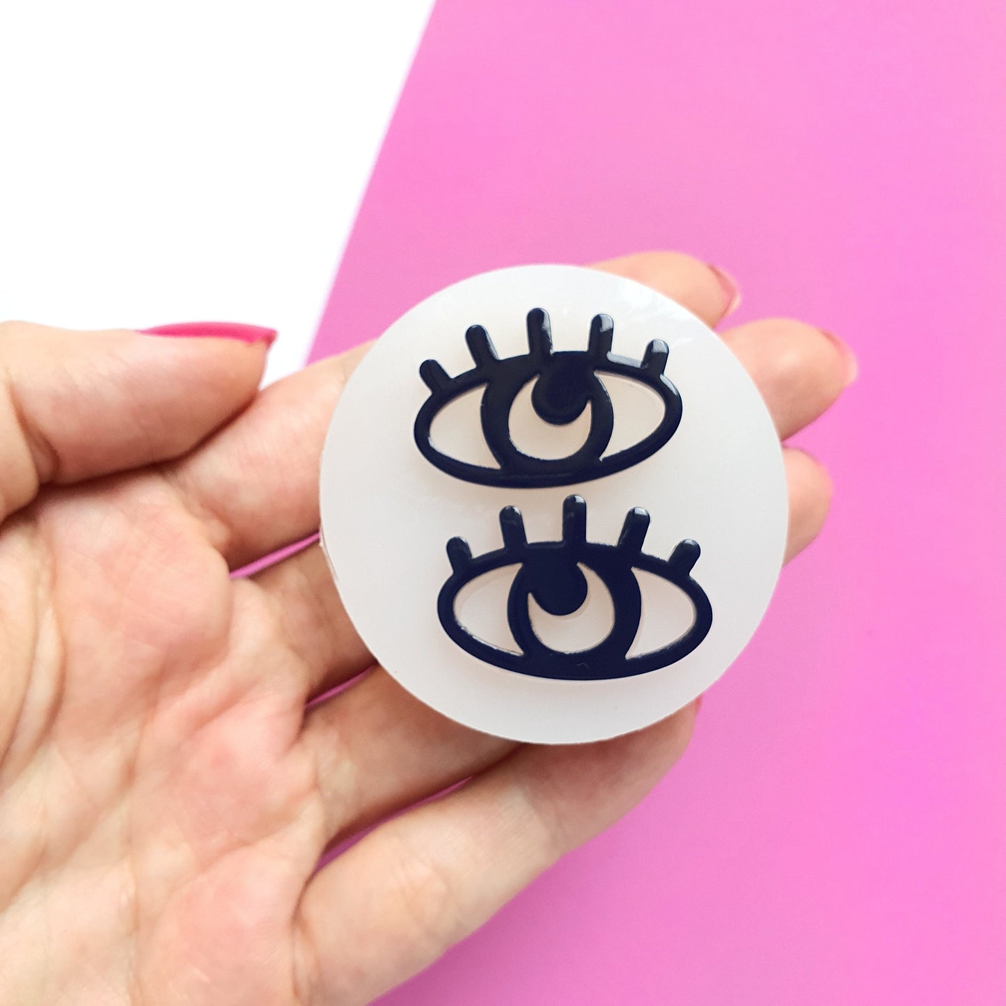 Silicone earrings mold "Eyes" mould for resin and epoxy for stud earrings - Luxy Kraft
