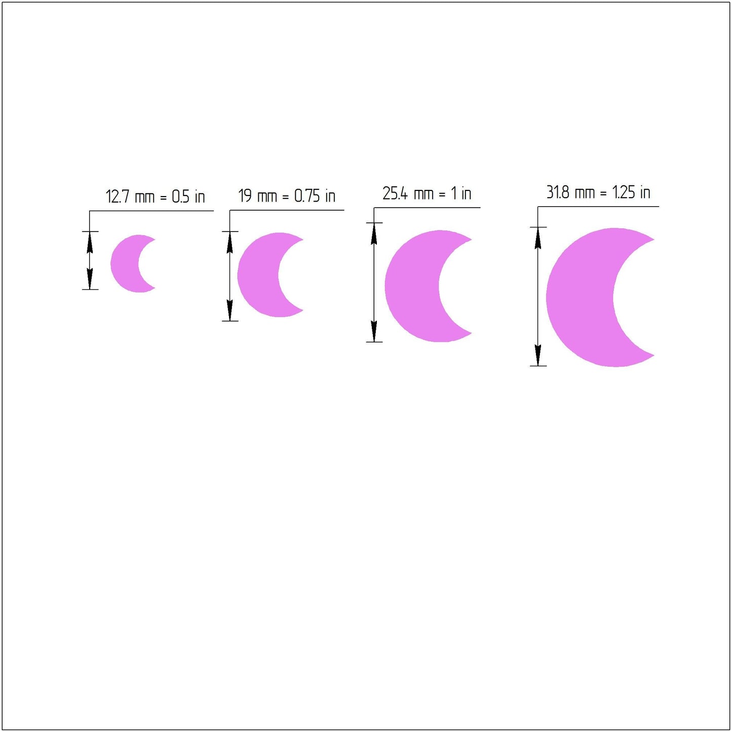 Moon Polymer clay 3D cutters