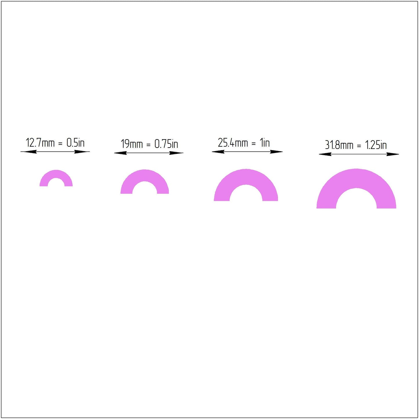 Rainbow Polymer clay 3D cutters Geometry shapes cutter set of 4 pcs - Luxy Kraft