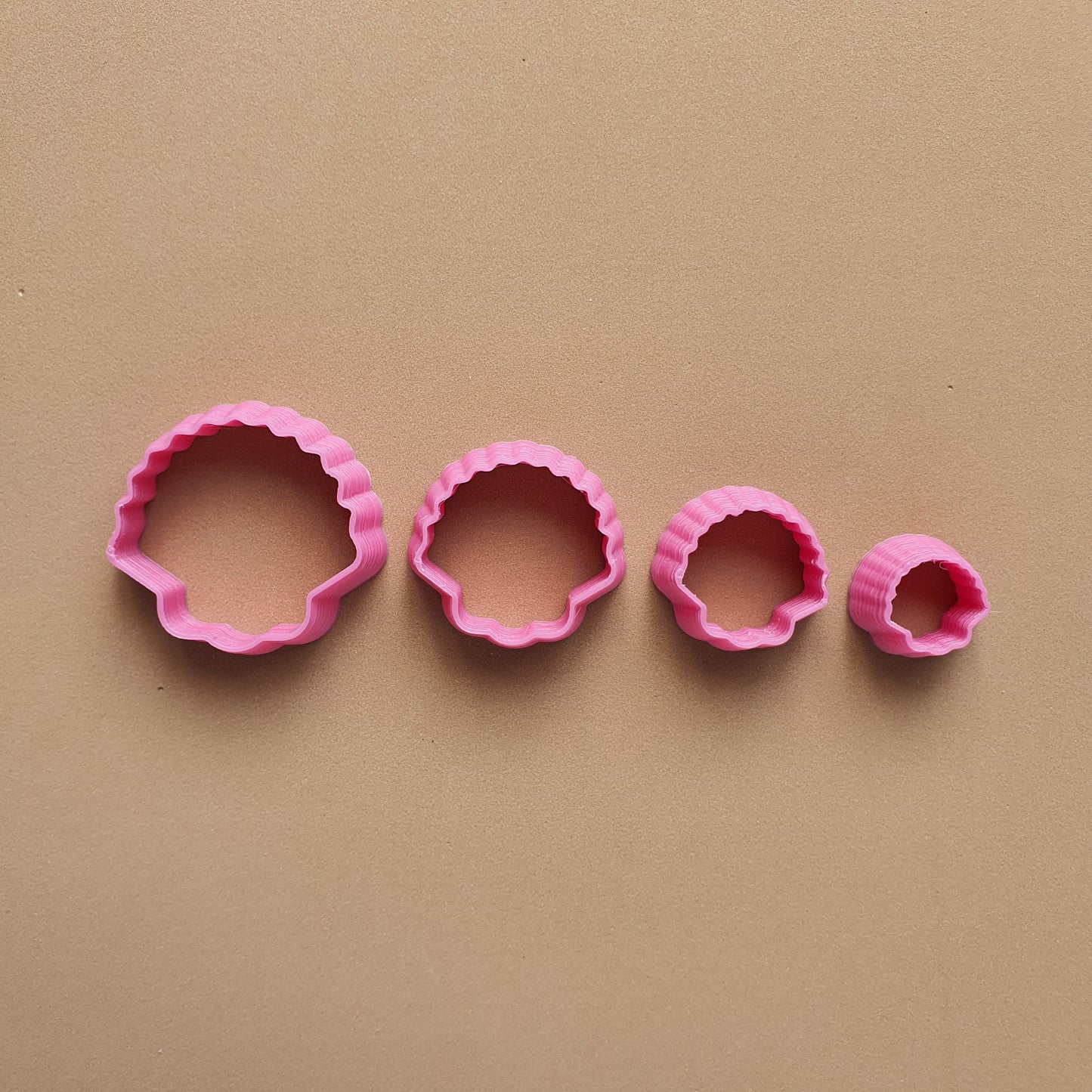 Shell Polymer clay 3D cutters set of 4 pcs - Luxy Kraft