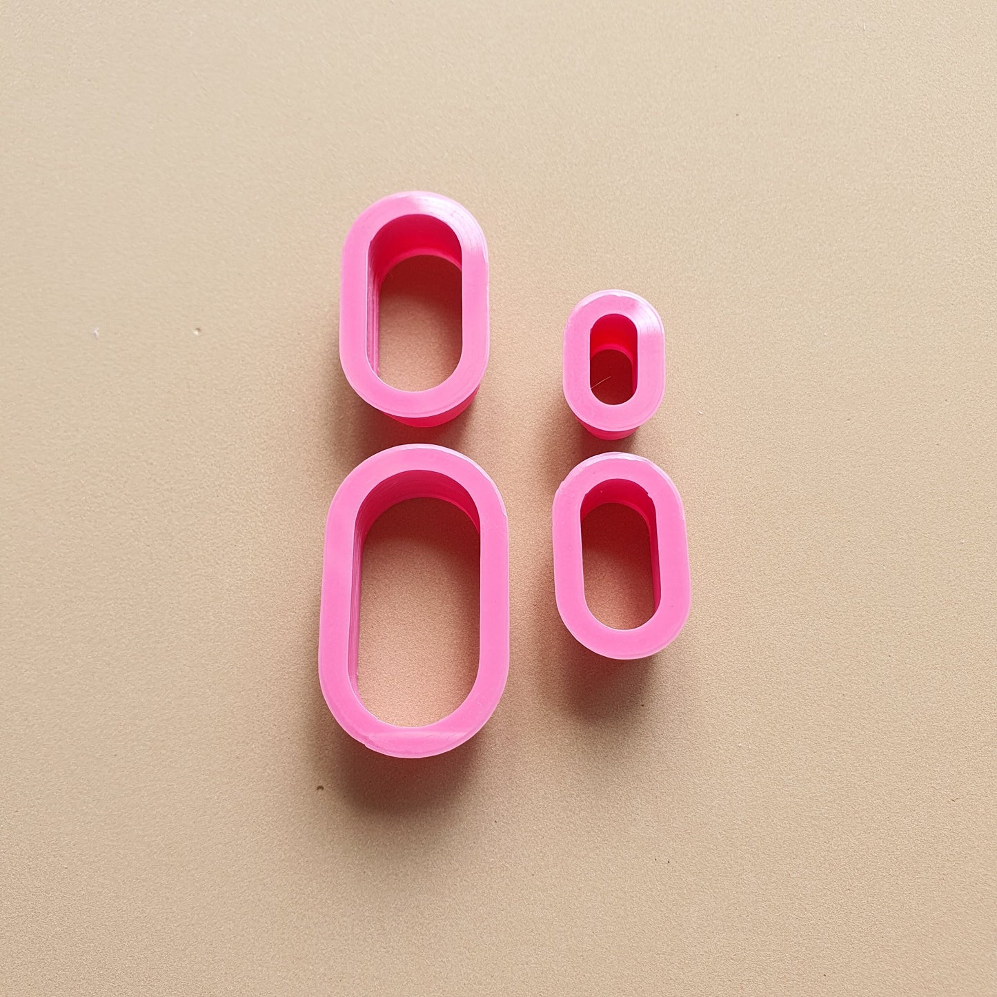 Pill shapes Polymer clay 3D cutters set of 4 pcs