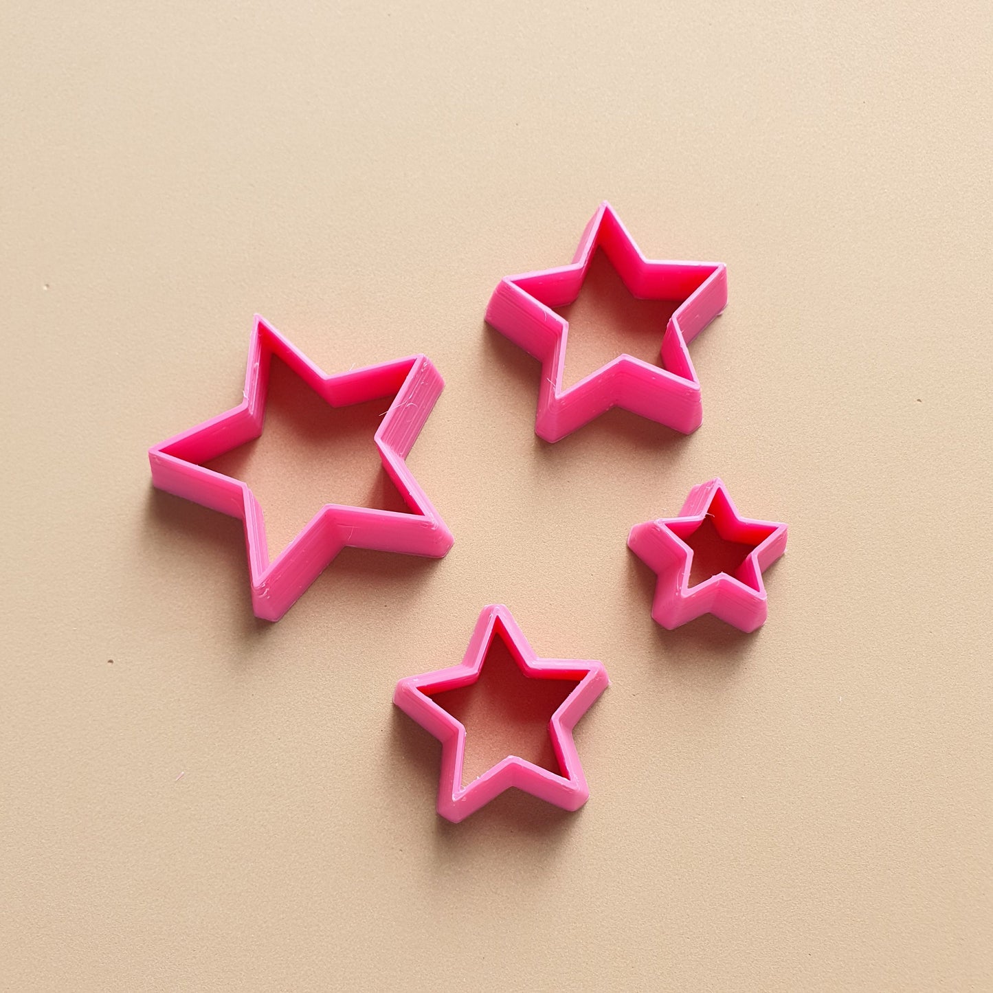 Star Polymer clay 3D cutters Geometry shapes cutter set of 4 pcs - Luxy Kraft