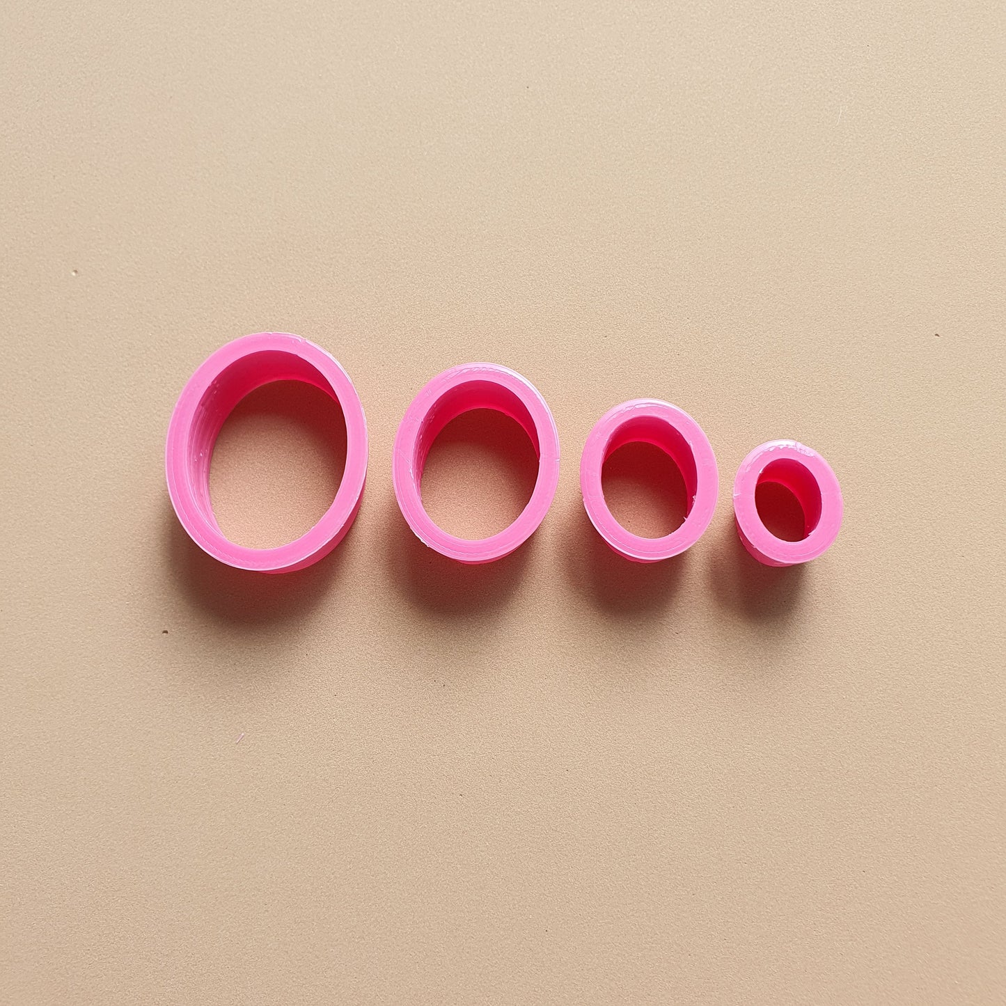 B grade Oval Polymer clay 3D cutters Geometry shapes cutters Polymer clay tools Earring mold Clay supplies Basic geometry shape cutters
