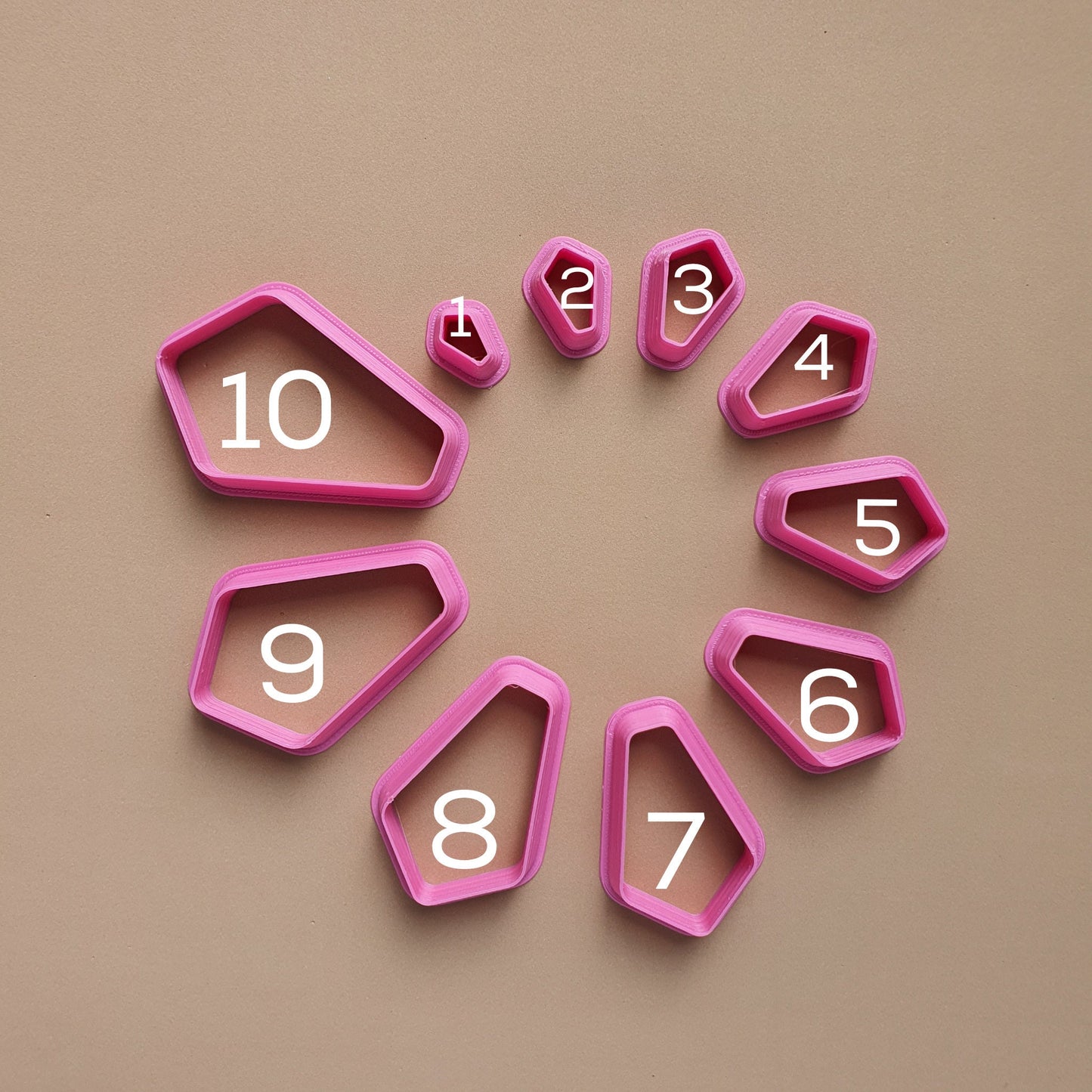 Polymer clay 3D cutters set "Tie Geometry shapes" - Luxy Kraft