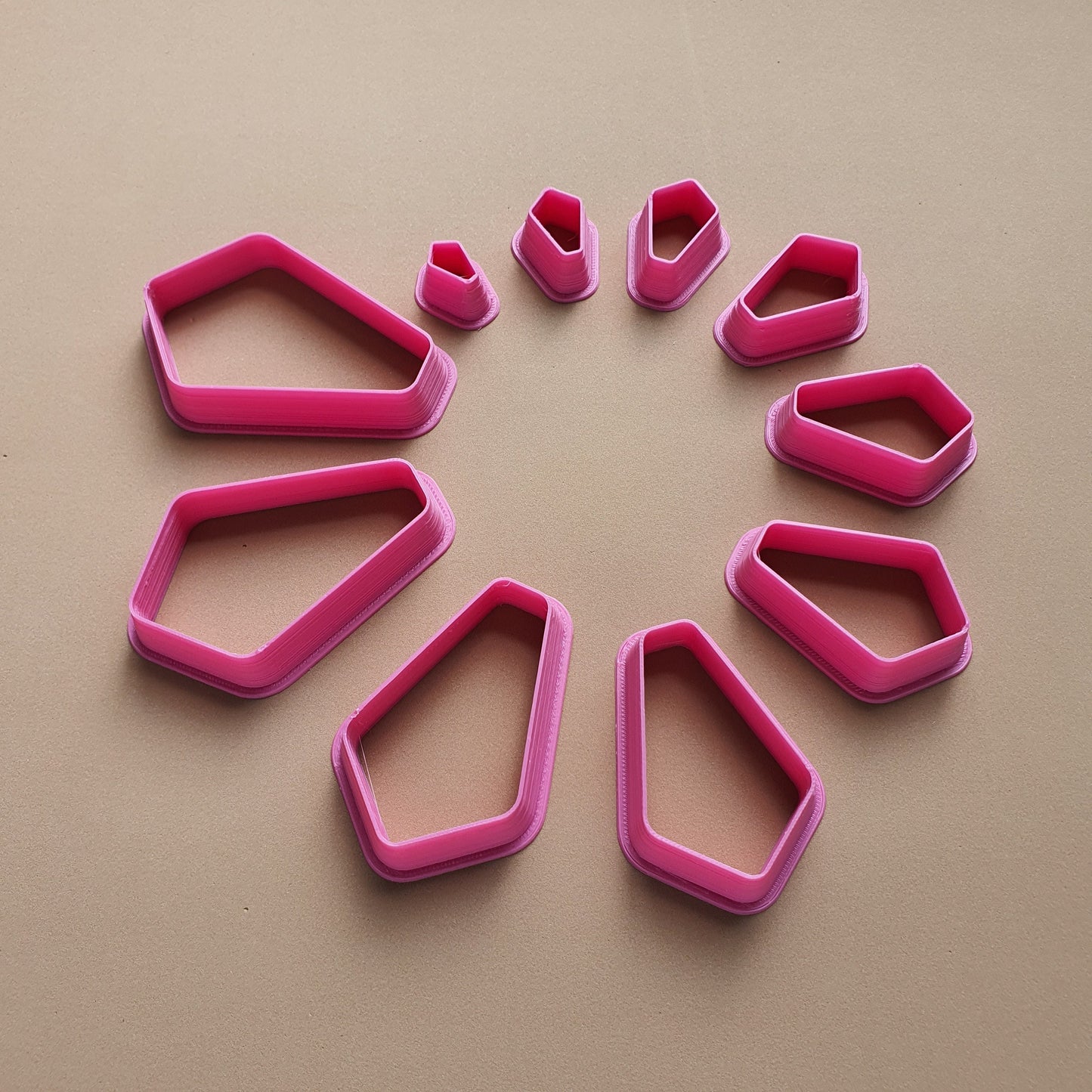 Polymer clay 3D cutters set "Tie Geometry shapes" - Luxy Kraft