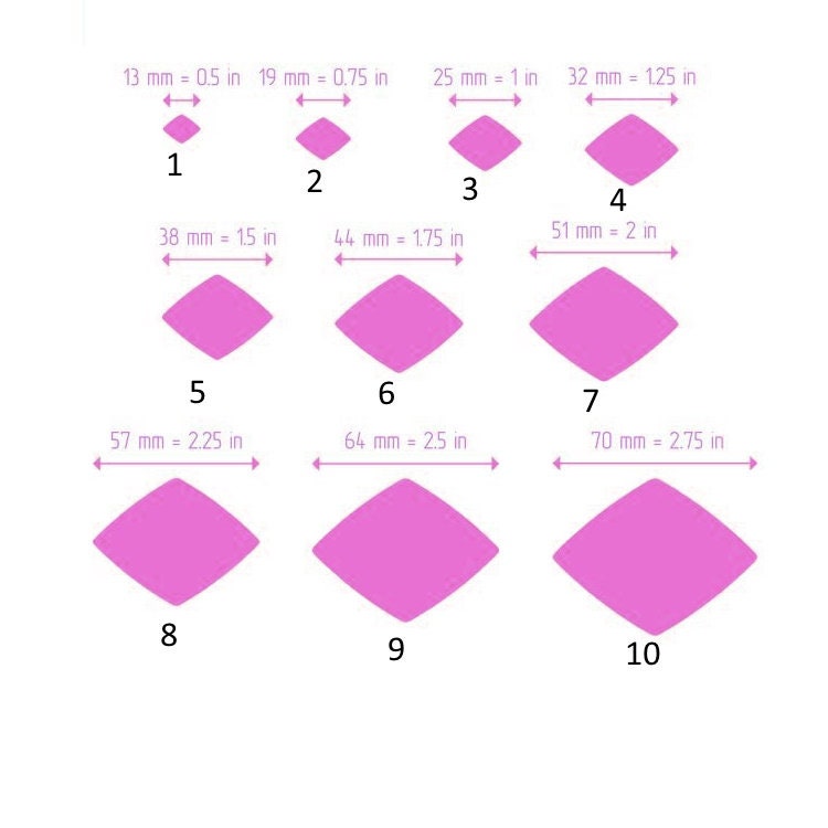 Polymer clay 3D cutters set "Rhombus Geometry shapes" - Luxy Kraft