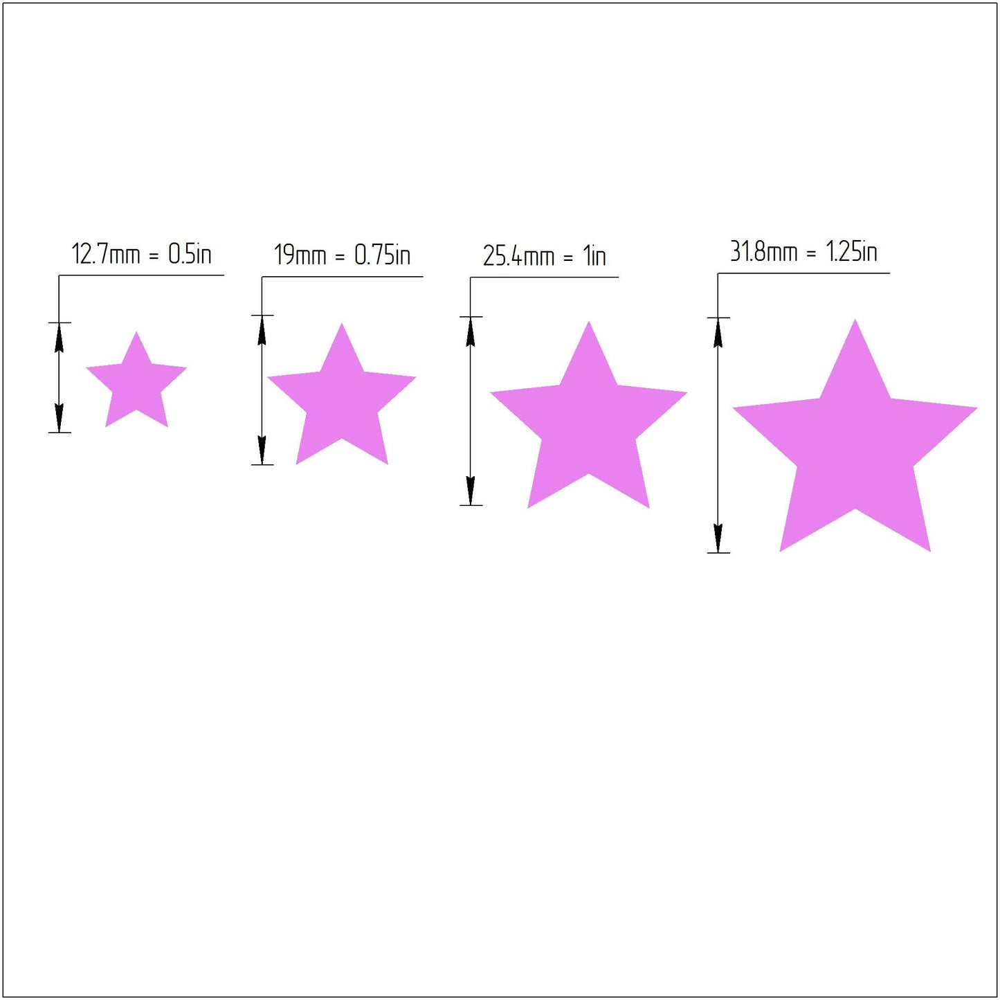 Star Polymer clay 3D cutters Geometry shapes cutter set of 4 pcs - Luxy Kraft