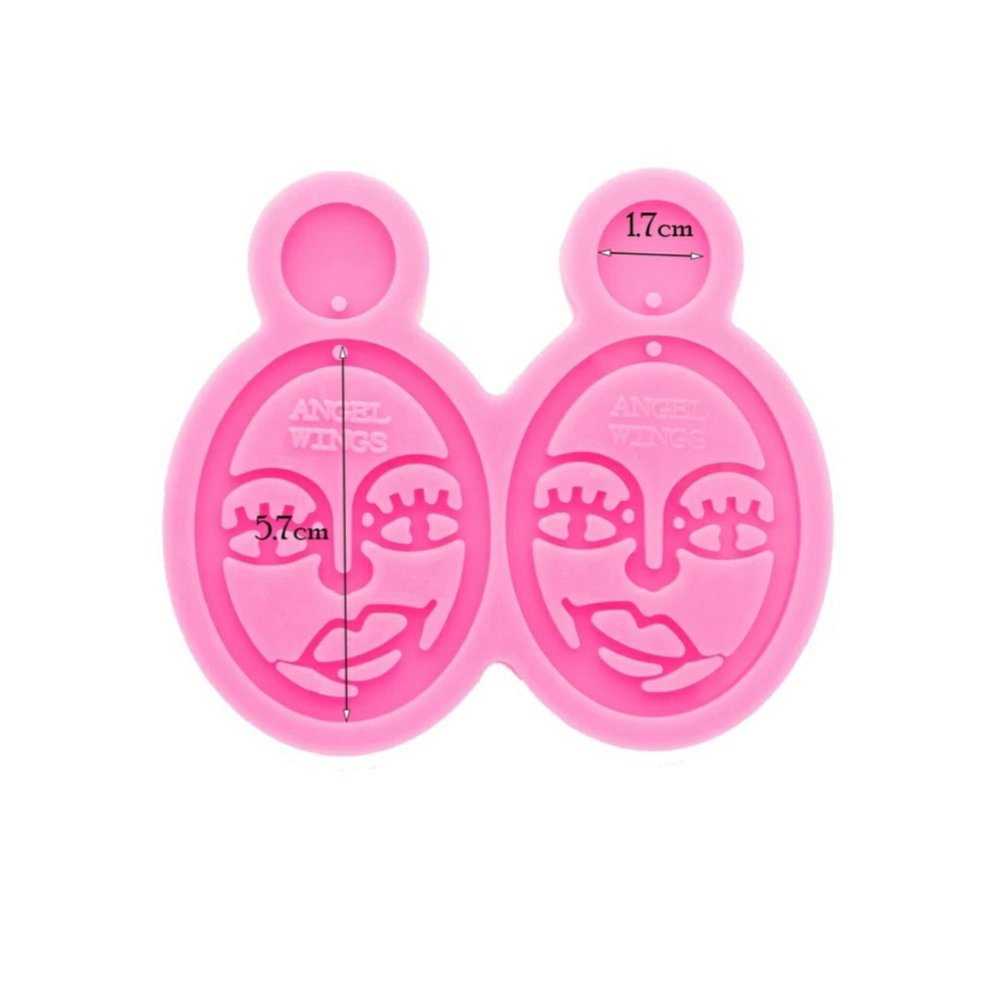 Earrings silicone mold for resin "Woman face" silicone molds for epoxy