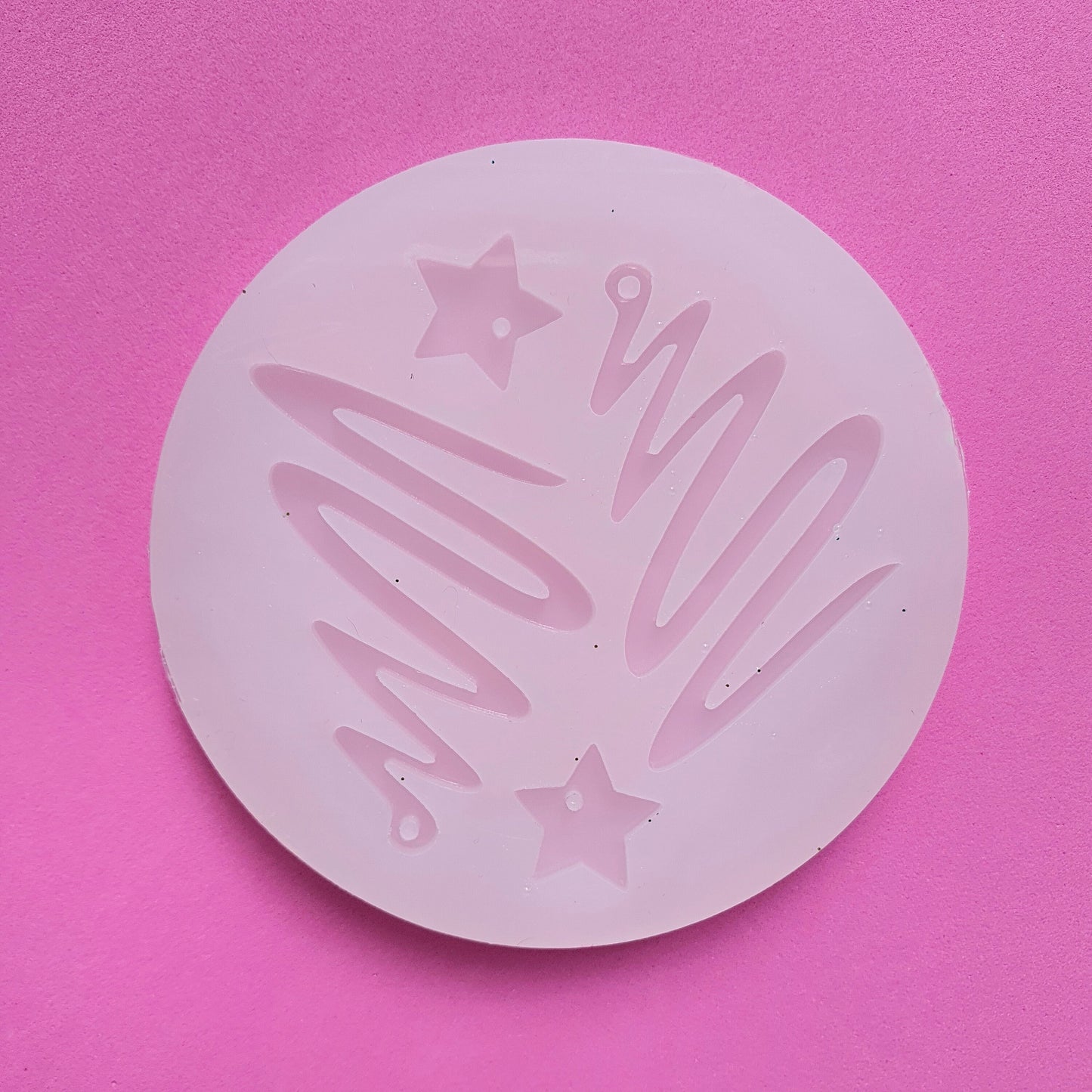 Silicone earring mold "Christmas Tree Star" Clear mold for resin and epoxy