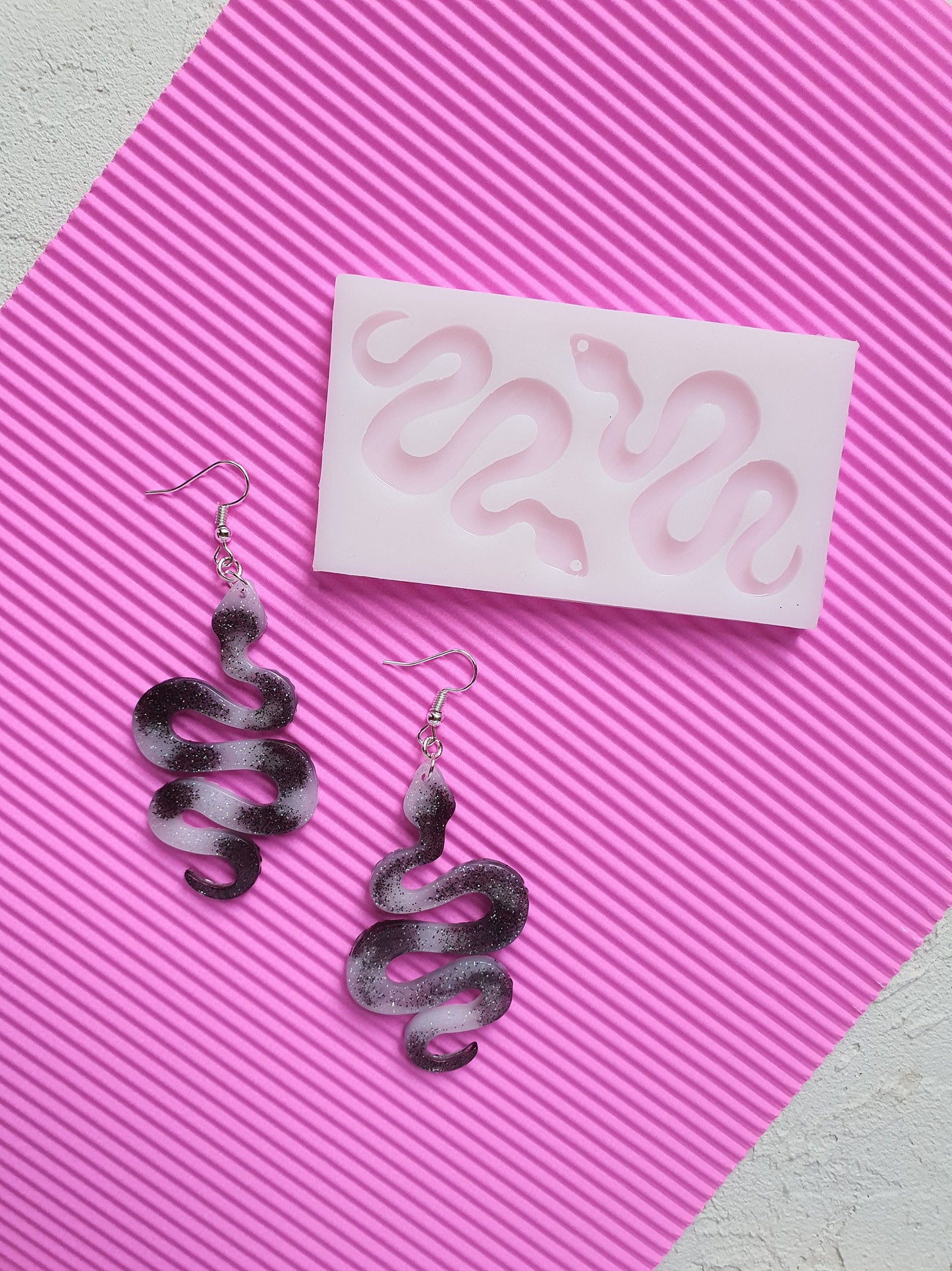 Snake mold Silicone earrings mold mould for resin and epoxy