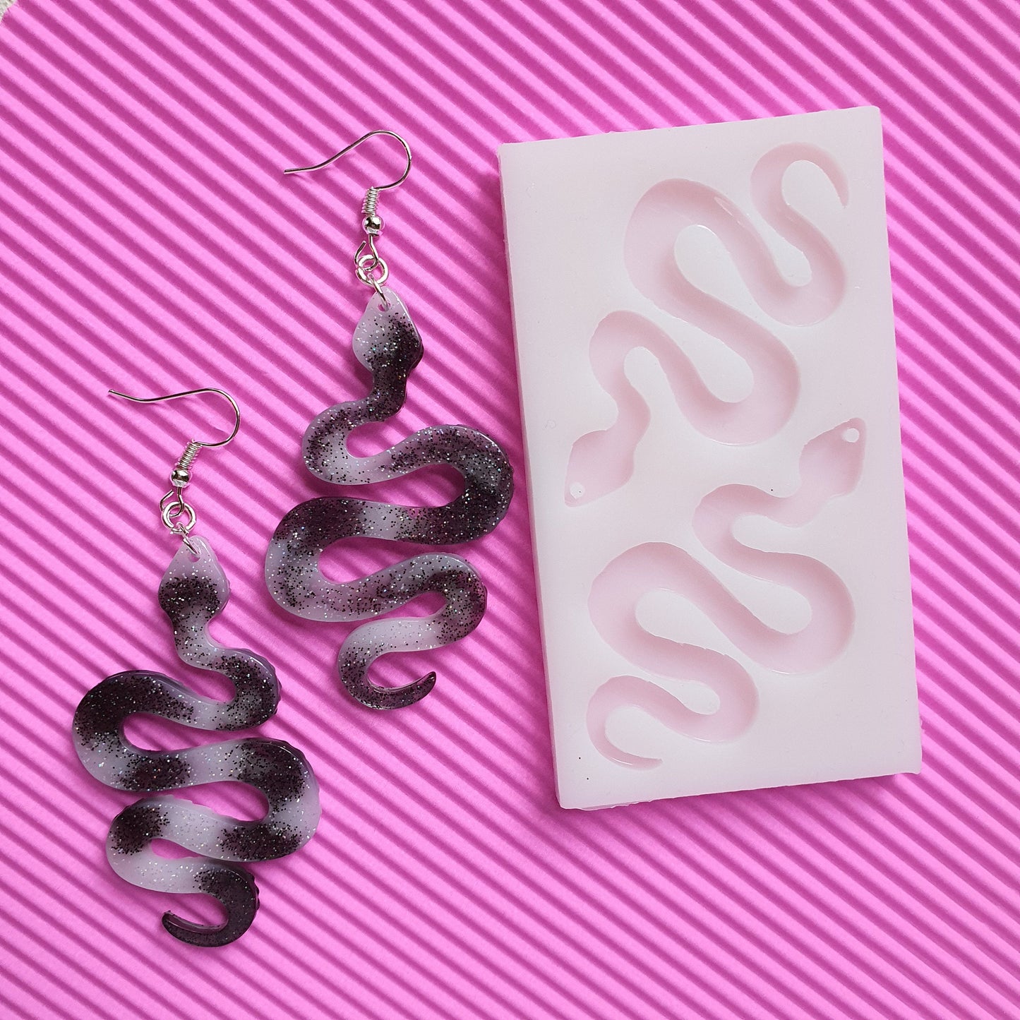 Snake mold Silicone earrings mold mould for resin and epoxy