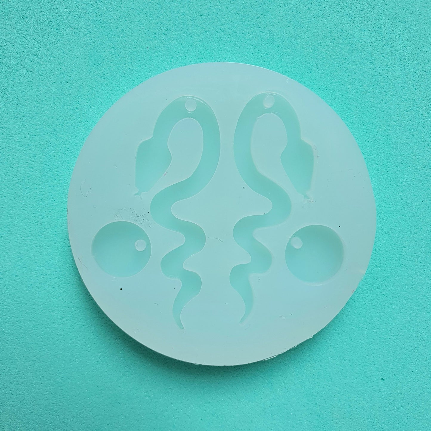 Silicone earring mold "Snake" Clear mold for resin and epoxy