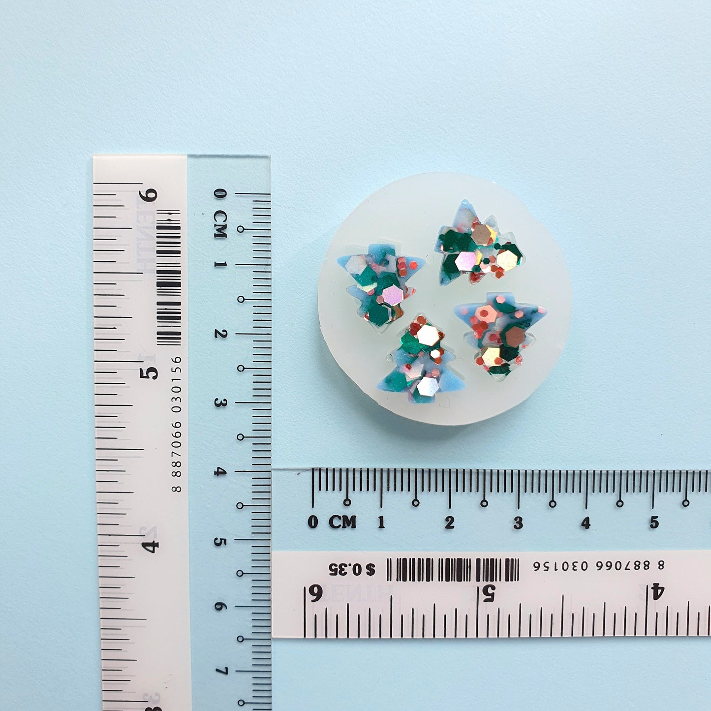 Silicone earring mold "Christmas Tree" Clear mold for resin and epoxy