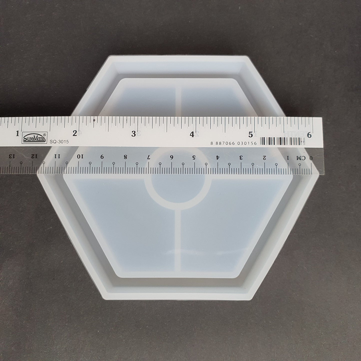Hexagon Coaster silicone mold Resin Epoxy Jesmonite mold 11.5 cm - Luxy Kraft