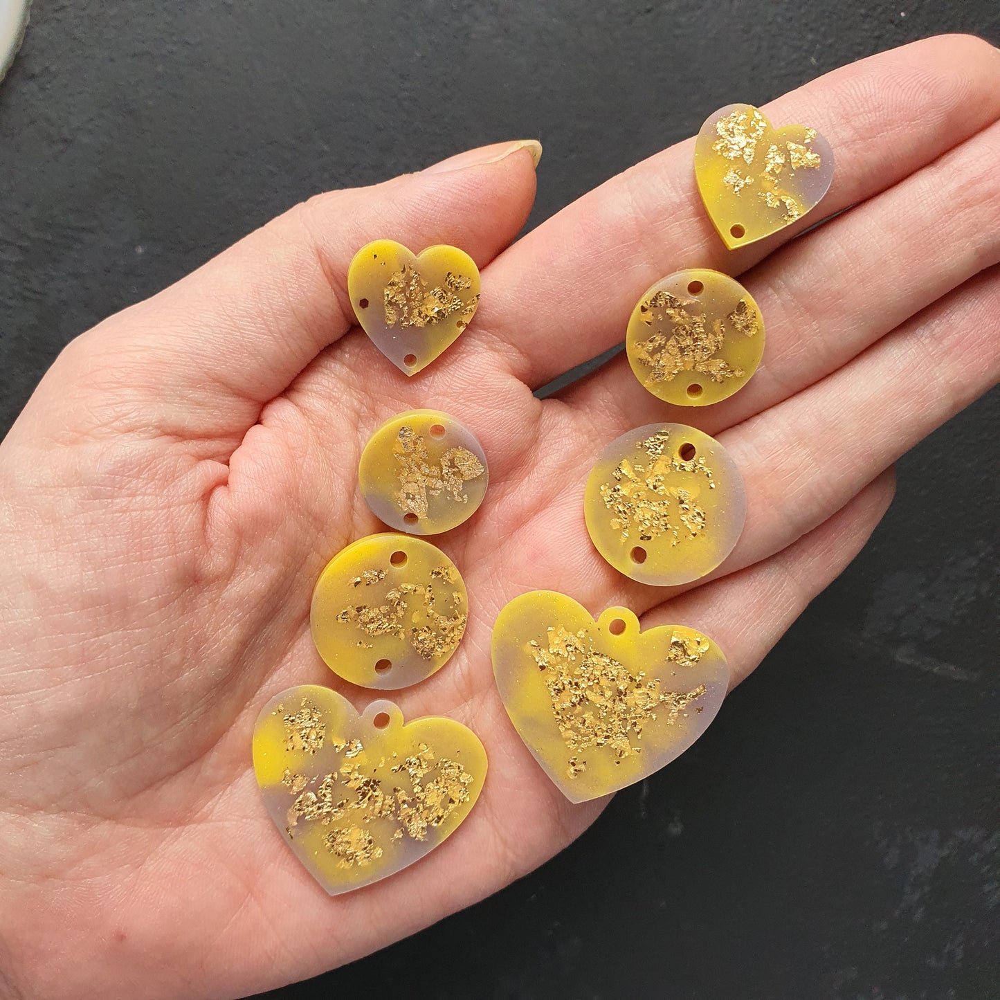 Heart Circle mold Silicone earrings mould for resin and epoxy for dangle earrings - Luxy Kraft