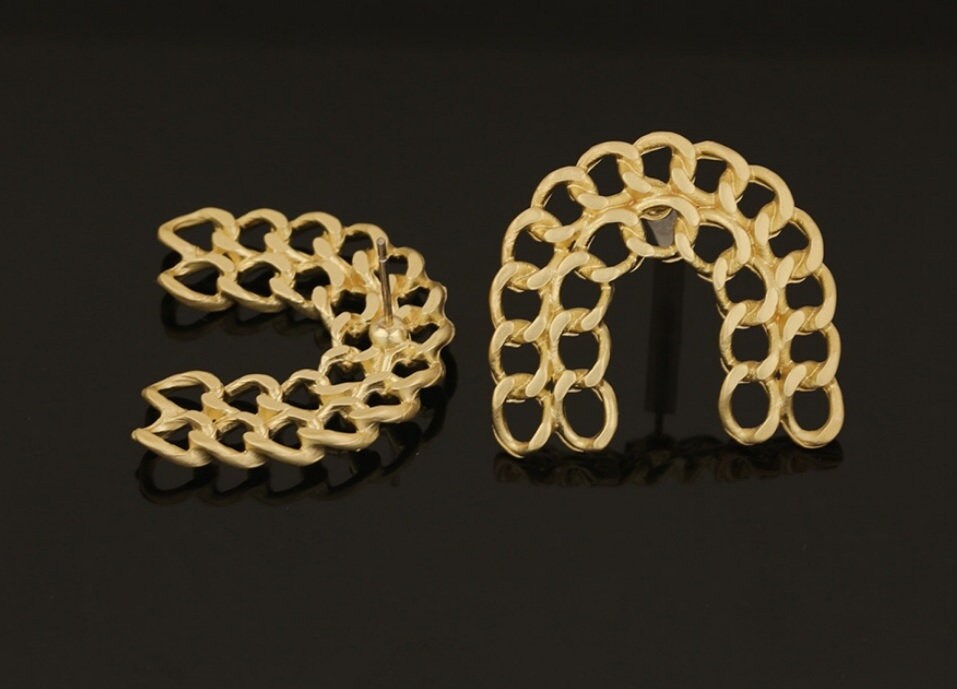 Earrings stud components Arch Geometric studs Earrings findings DIY jewelry
