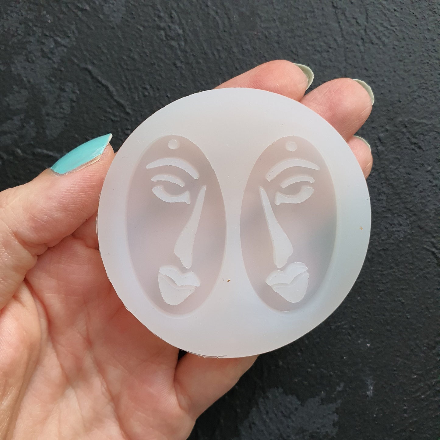 Silicone earring mold Woman face Abstract Jewelry Resin mould for resin and epoxy - Luxy Kraft