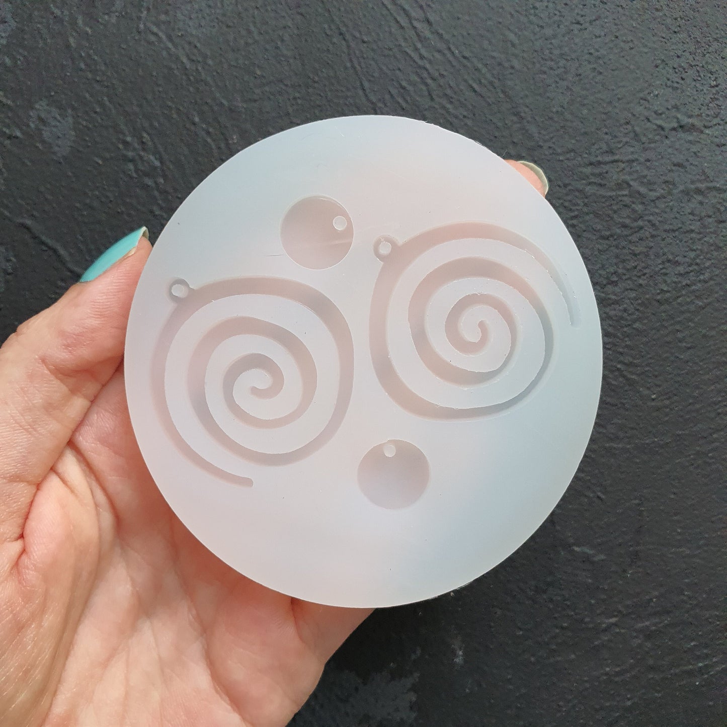 Silicone earring mold Spiral Abstract Jewelry Resin mould for resin and epoxy