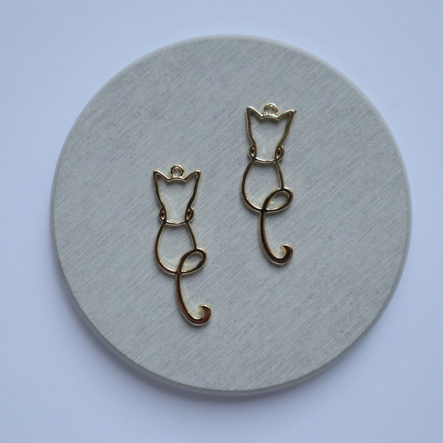 10 pcs Cat Earrings components Earrings findings DIY jewelry connectors animal shape charms - Luxy Kraft
