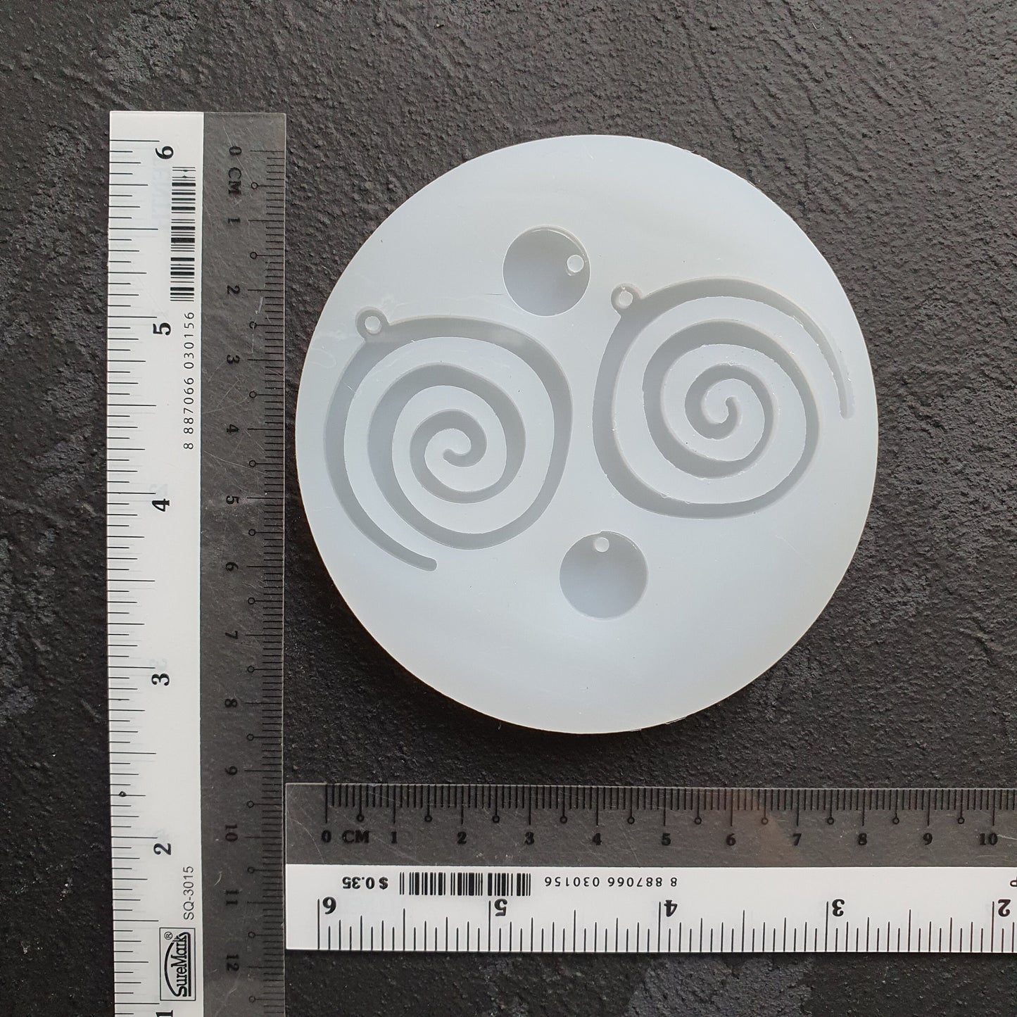 Silicone earring mold Spiral Abstract Jewelry Resin mould for resin and epoxy