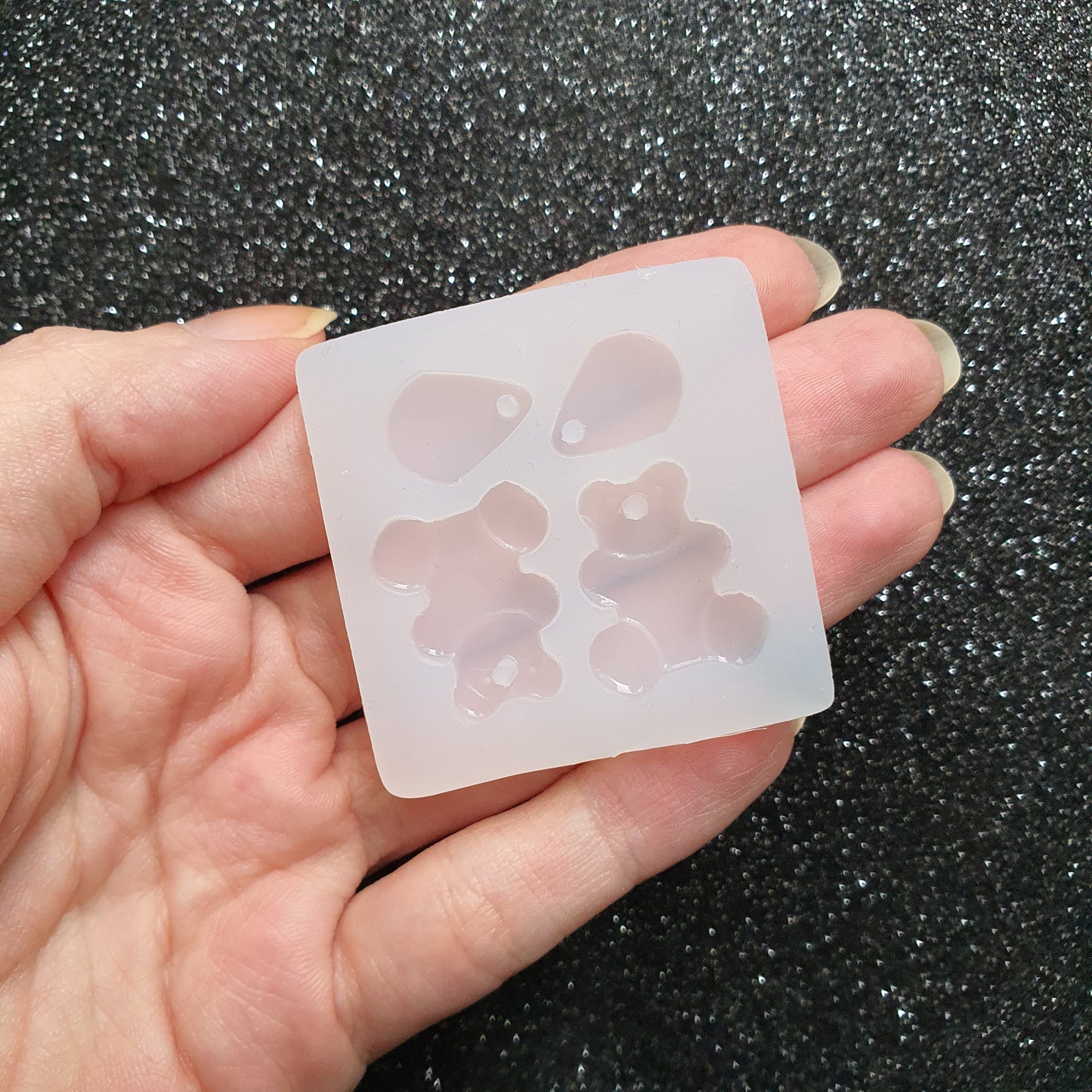 Silicone earring mold "Bear" mould for resin and epoxy - Luxy Kraft