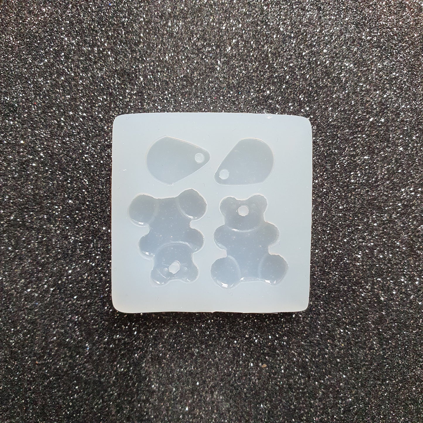 Silicone earring mold "Bear" mould for resin and epoxy