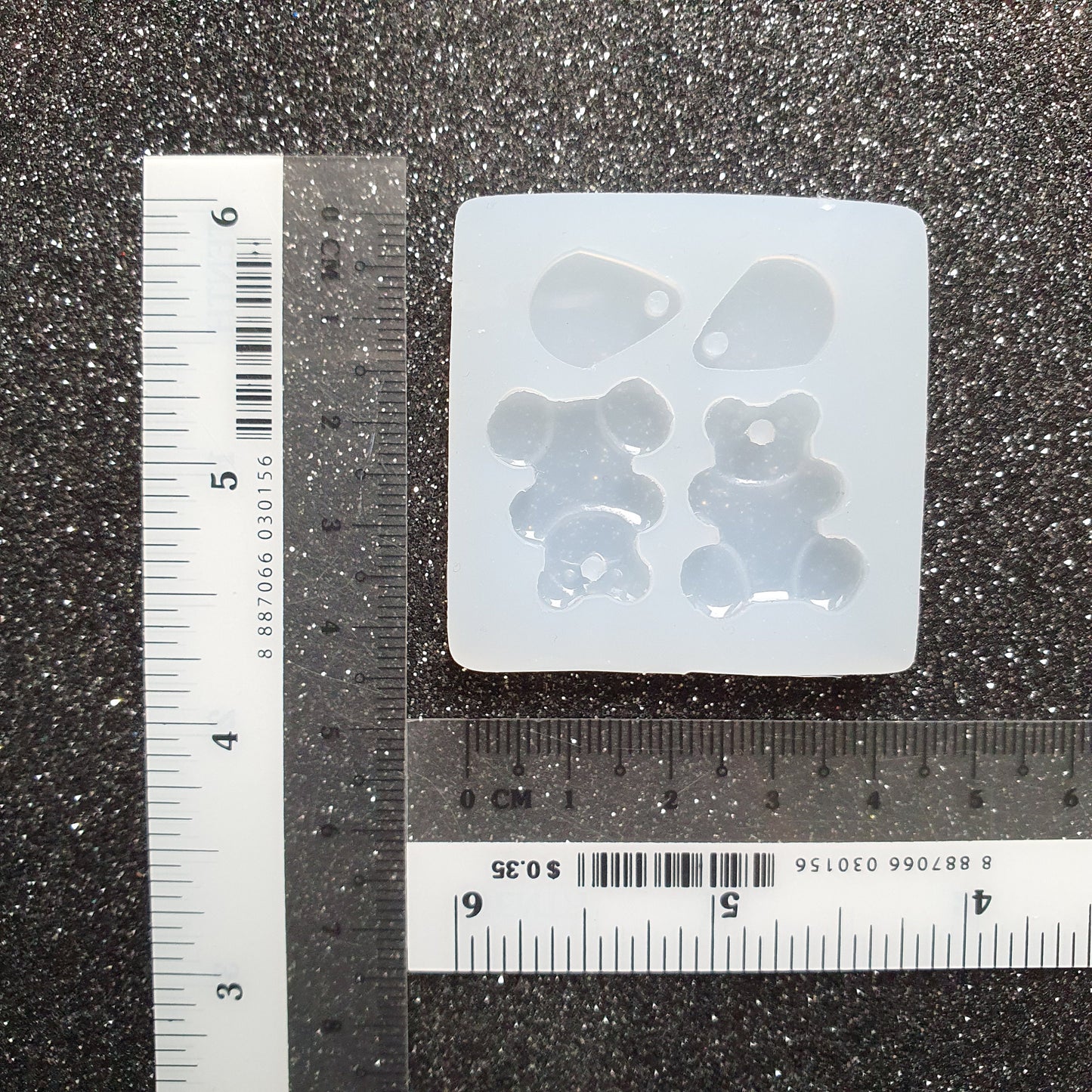 Silicone earring mold "Bear" mould for resin and epoxy - Luxy Kraft