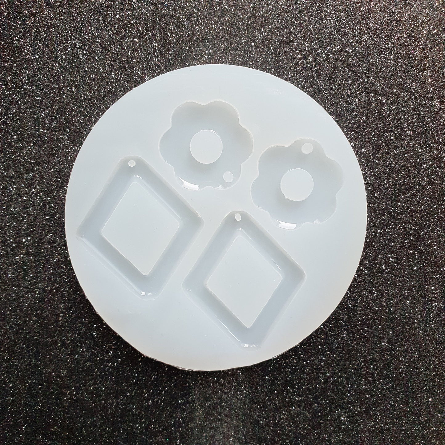 Silicone earring mold "Flower Rhombus" mould for resin and epoxy - Luxy Kraft