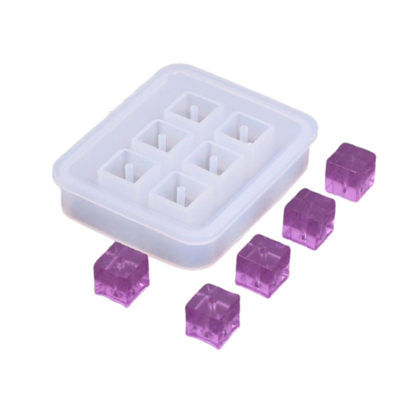 Square Beads Resin silicone mold for resin and epoxy Jewelry mold 12 mm, 16 mm