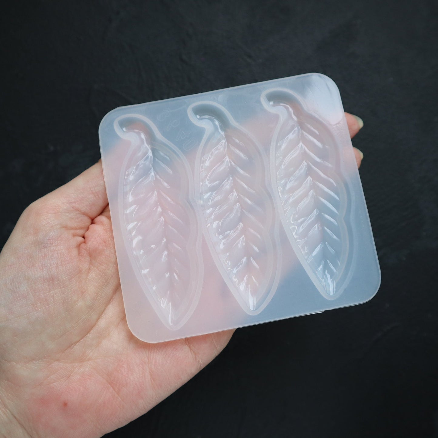 Silicone hair clip mold for resin and epoxy Feather Jewelry resin mould - Luxy Kraft