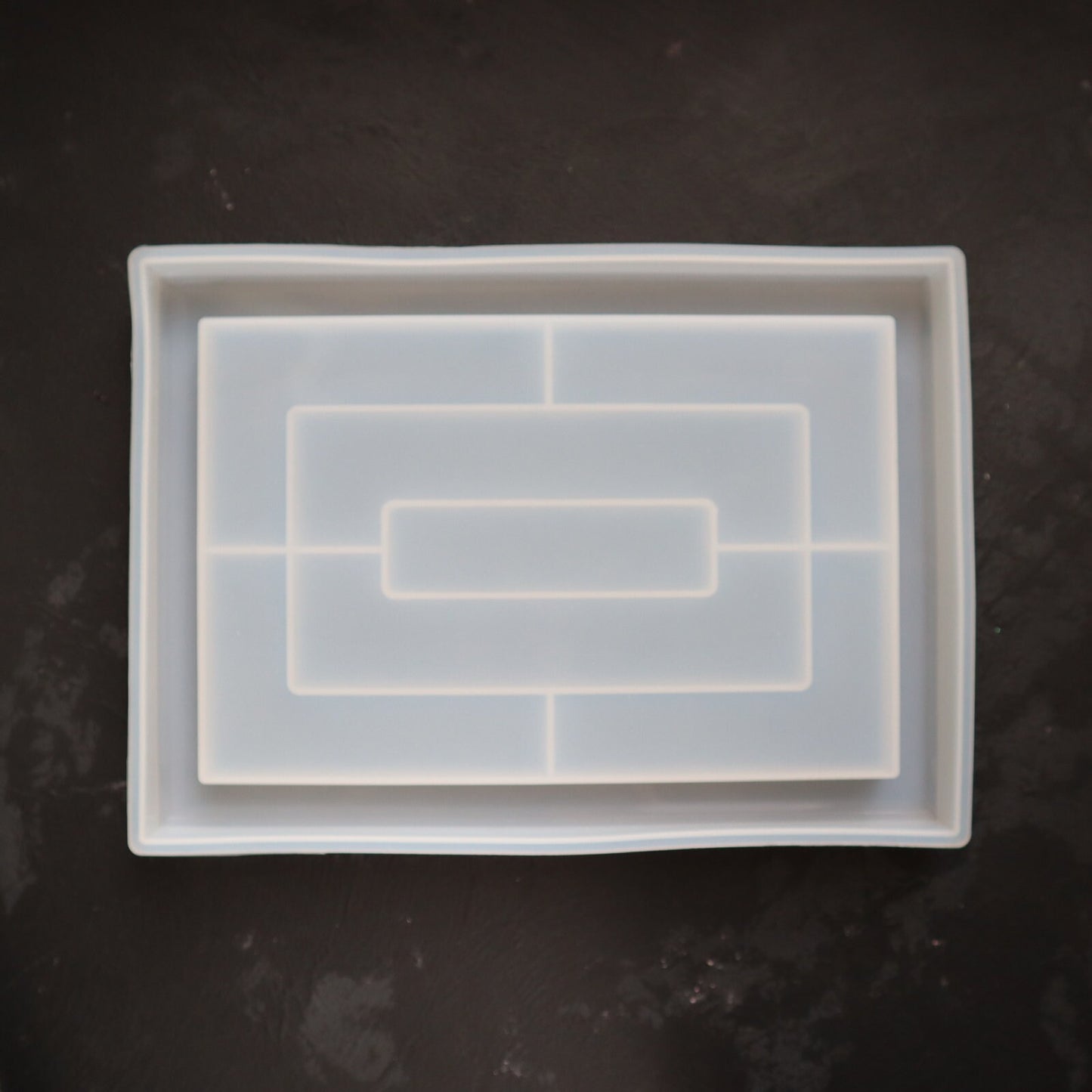 Tray mold Coaster silicone mould for Resin Epoxy Jesmonite 26.4x19 cm