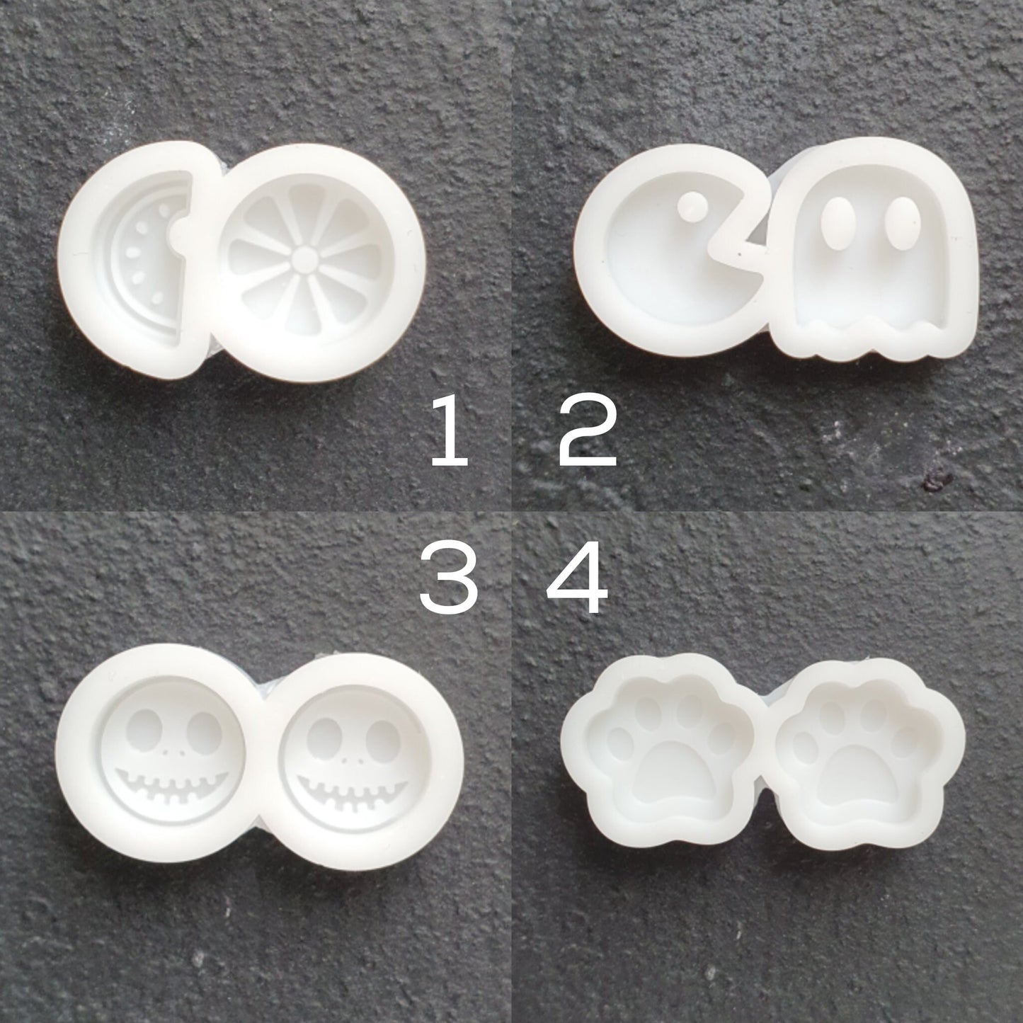 Silicone earrings mold Fruits Ghost Zombie Paws Jewelry Resin mould for resin and epoxy