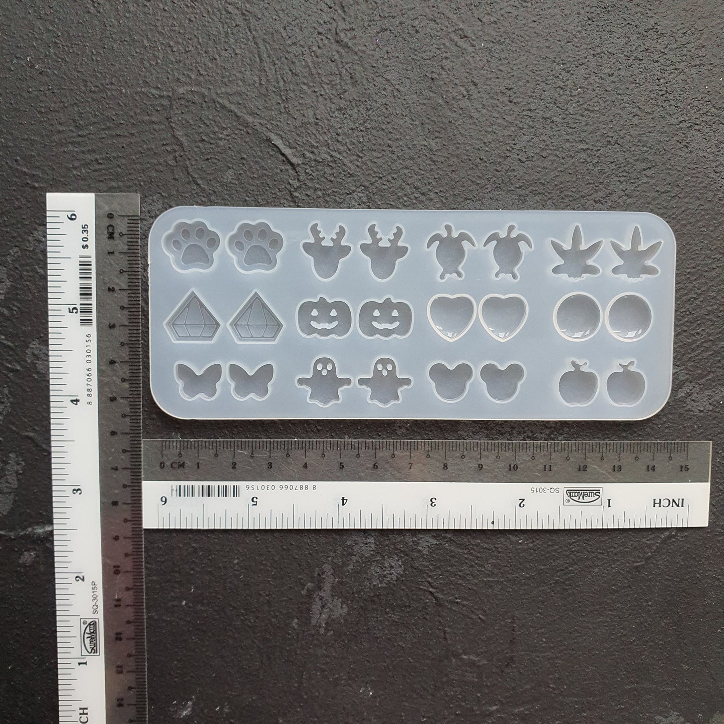 Silicone earrings mold "Animals" for resin and epoxy for stud earrings - Luxy Kraft